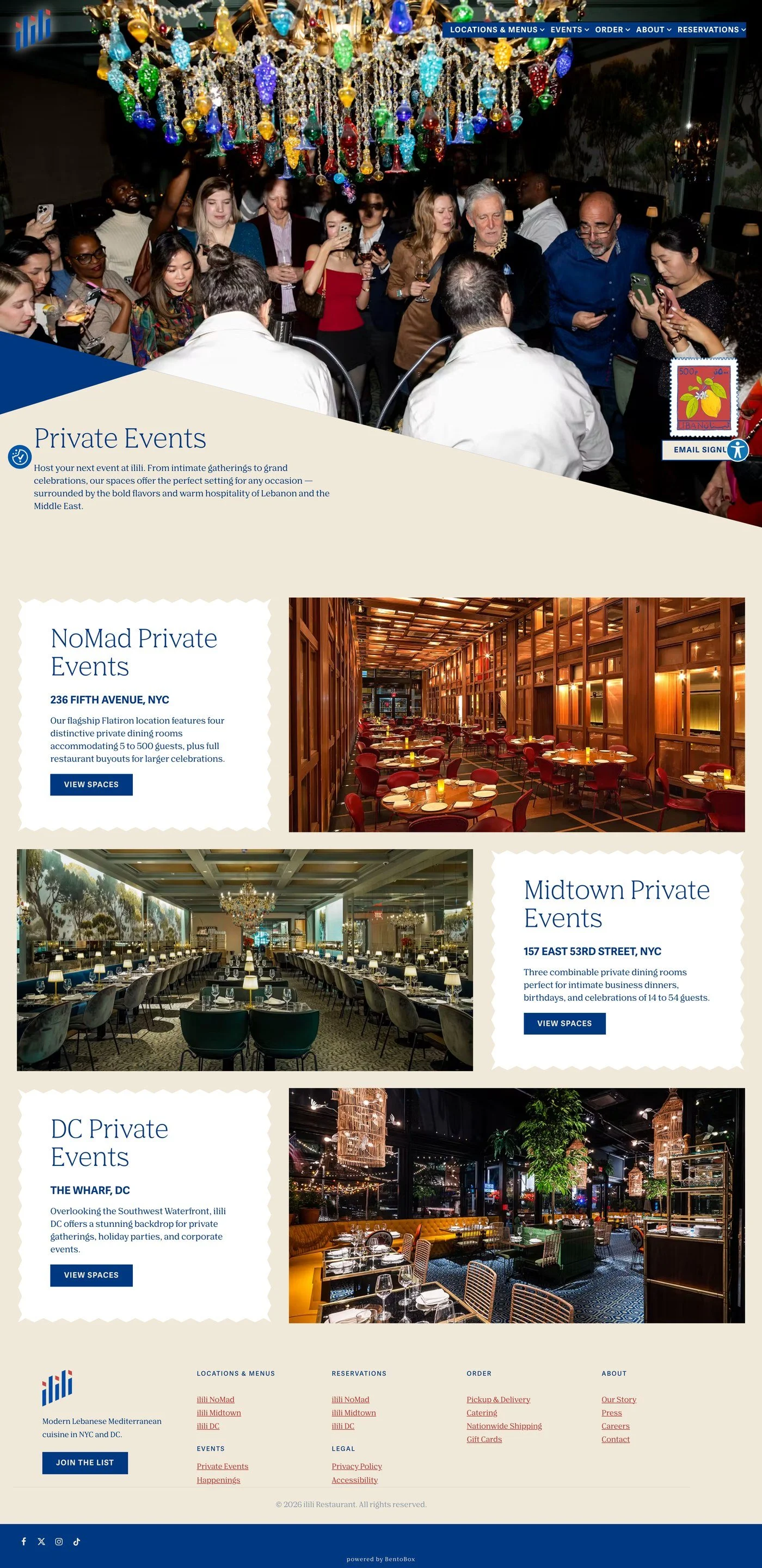 The private events hub