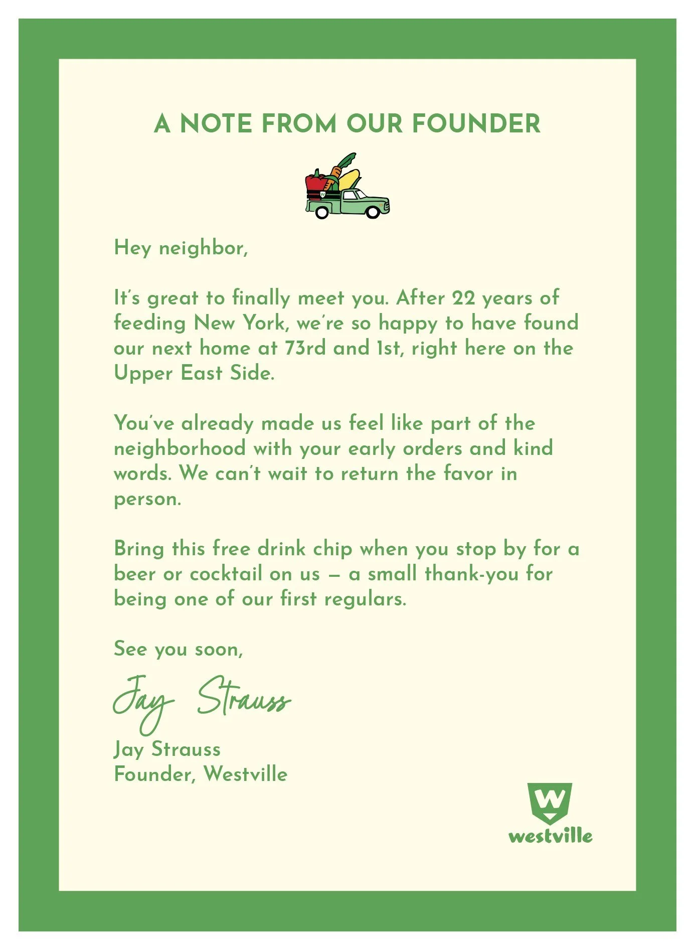 Founder's note