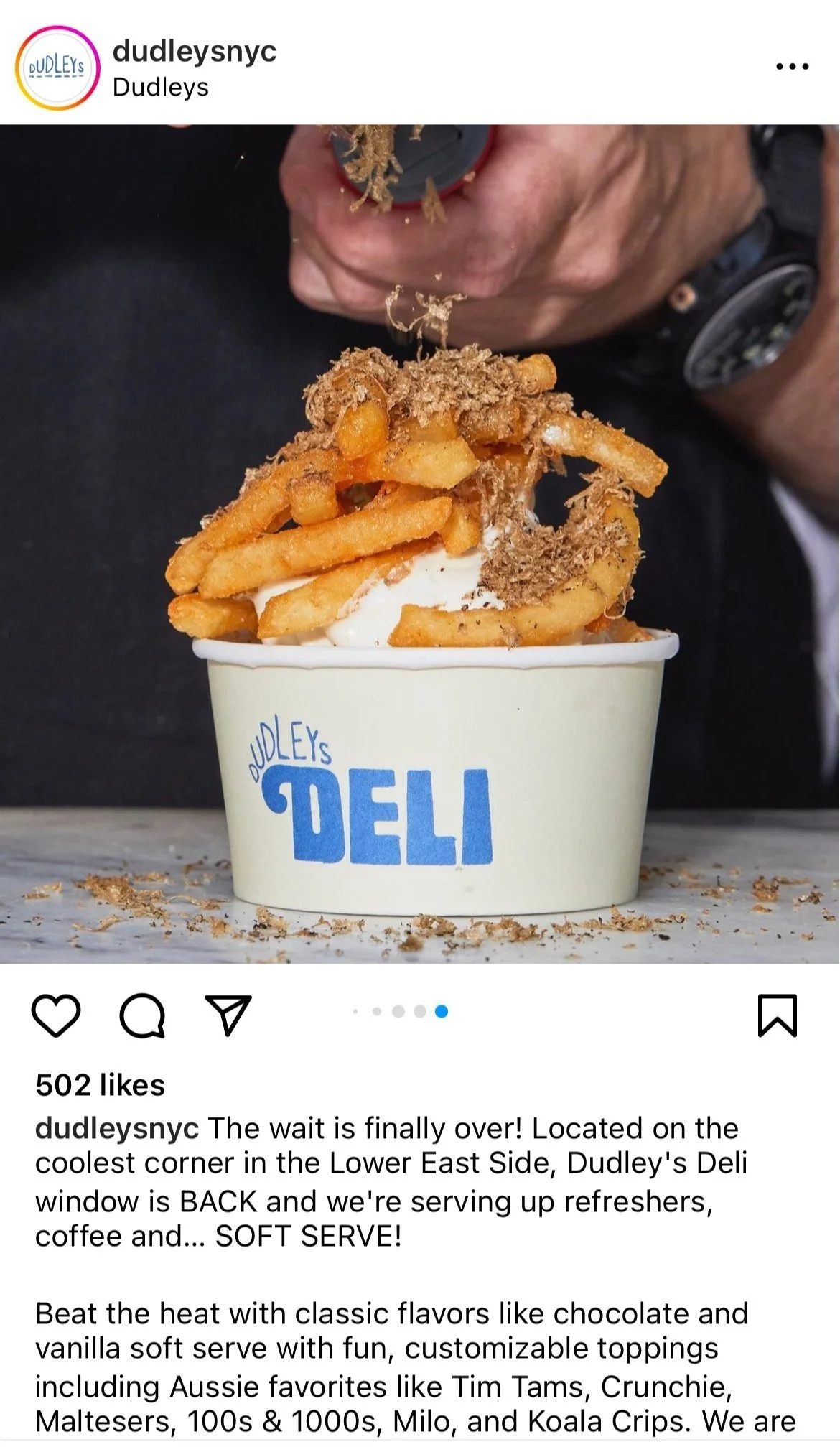 Deli launch Instagram post