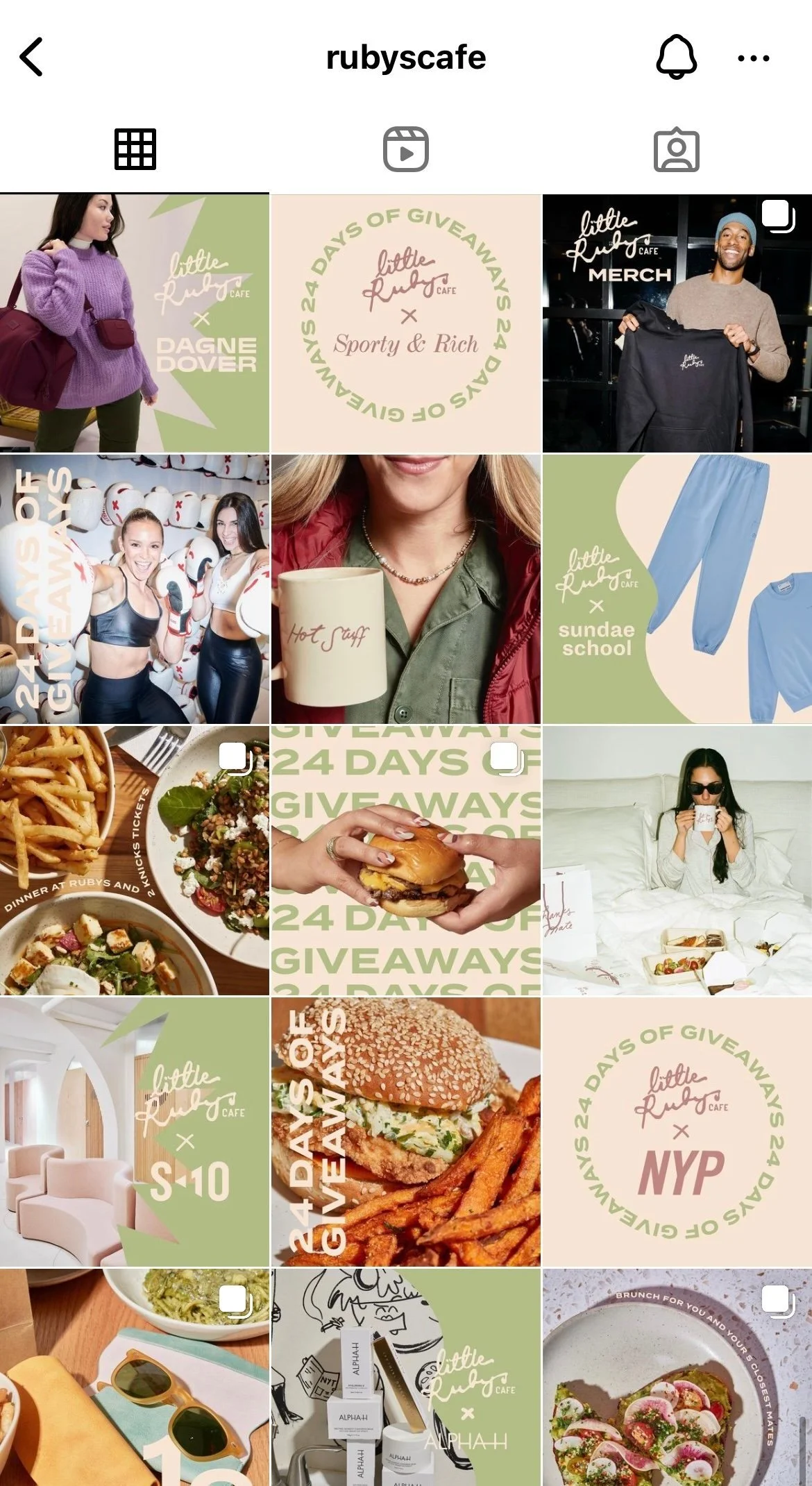 Giveaway campaign within the Instagram feed