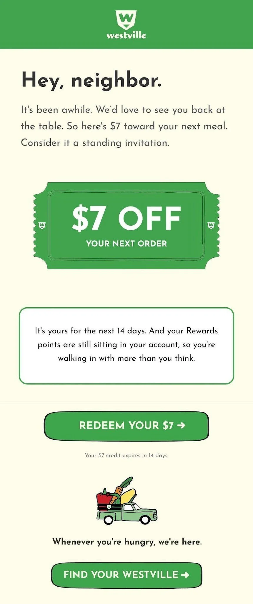 Winback 3, 105 days, $7 credit