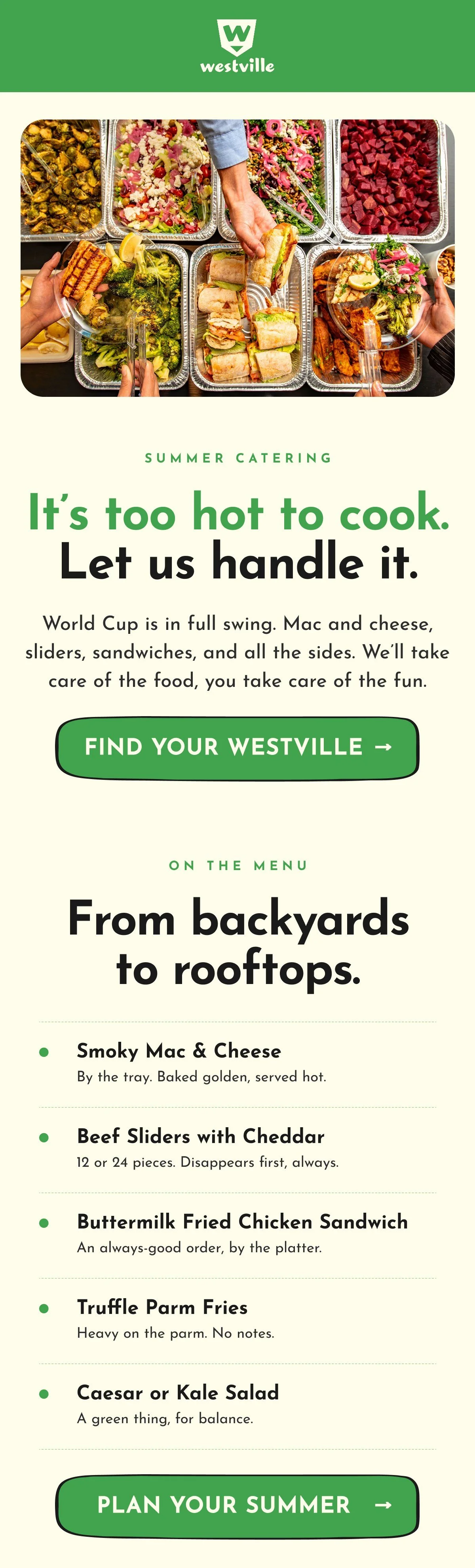 June catering campaign