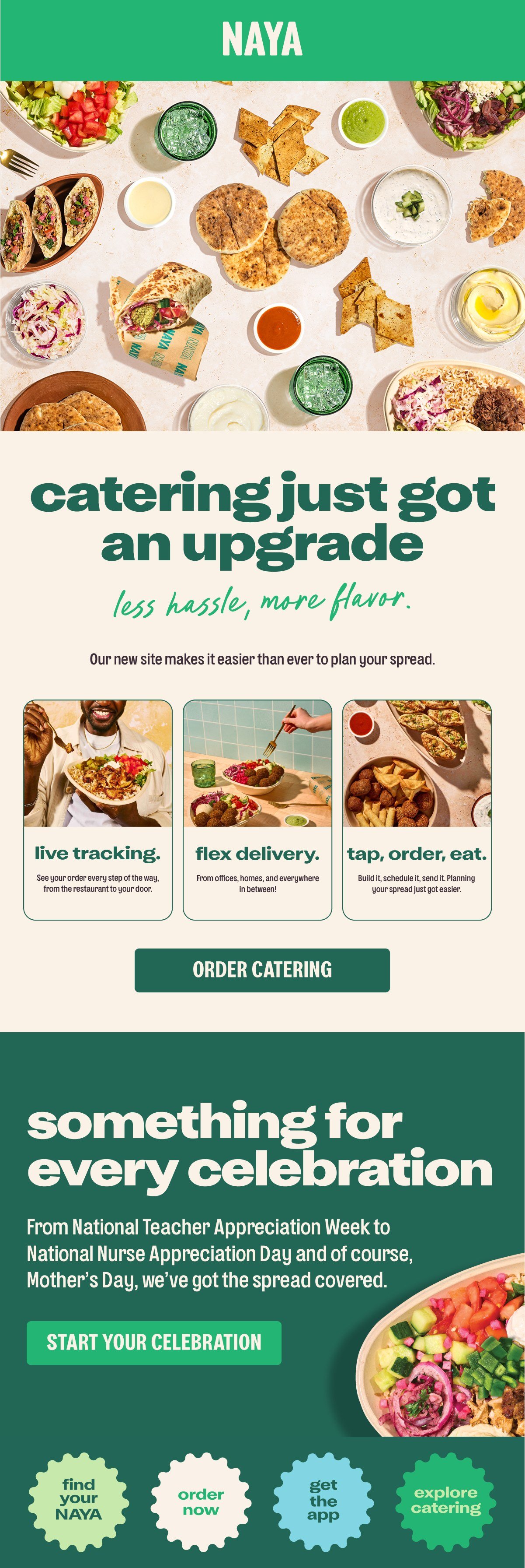The new catering site