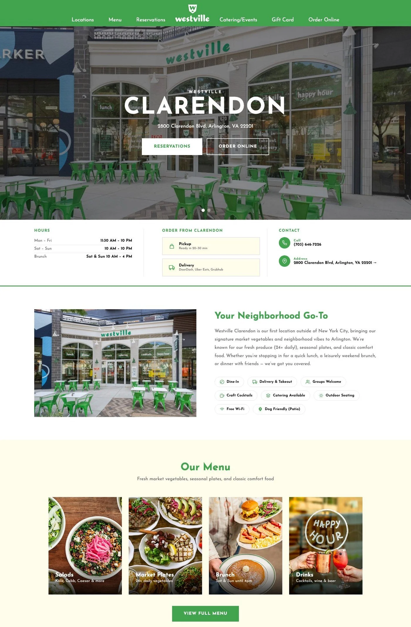 Westville Clarendon location page
