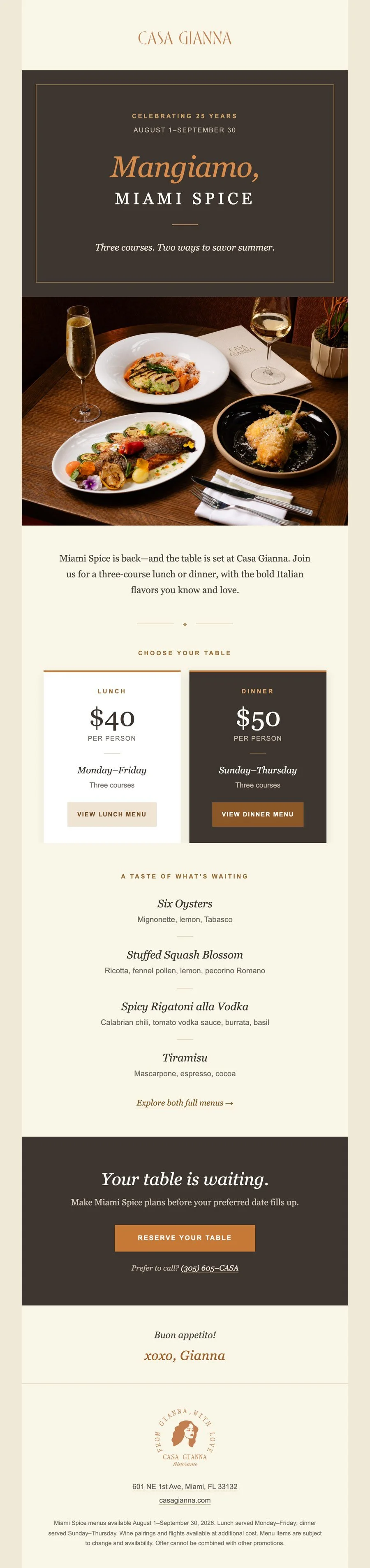 The launch email