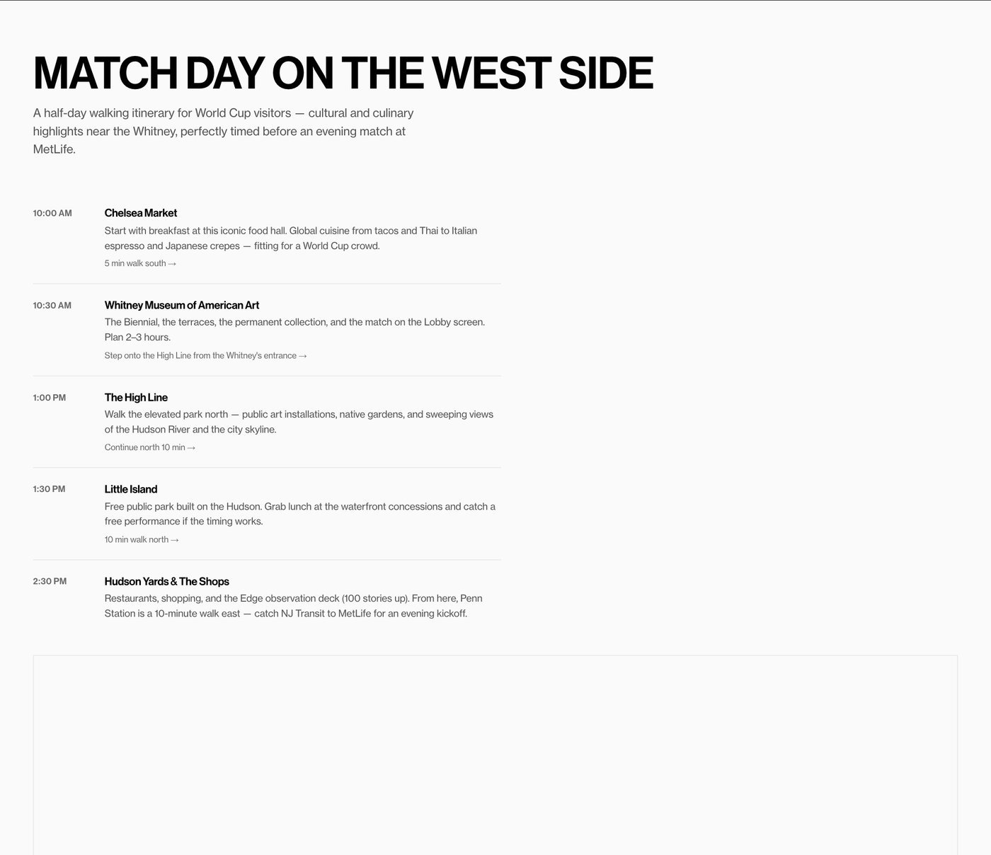 Match Day on the West Side