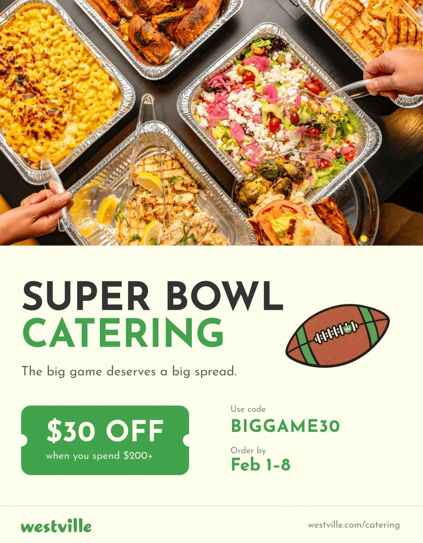 Super Bowl catering