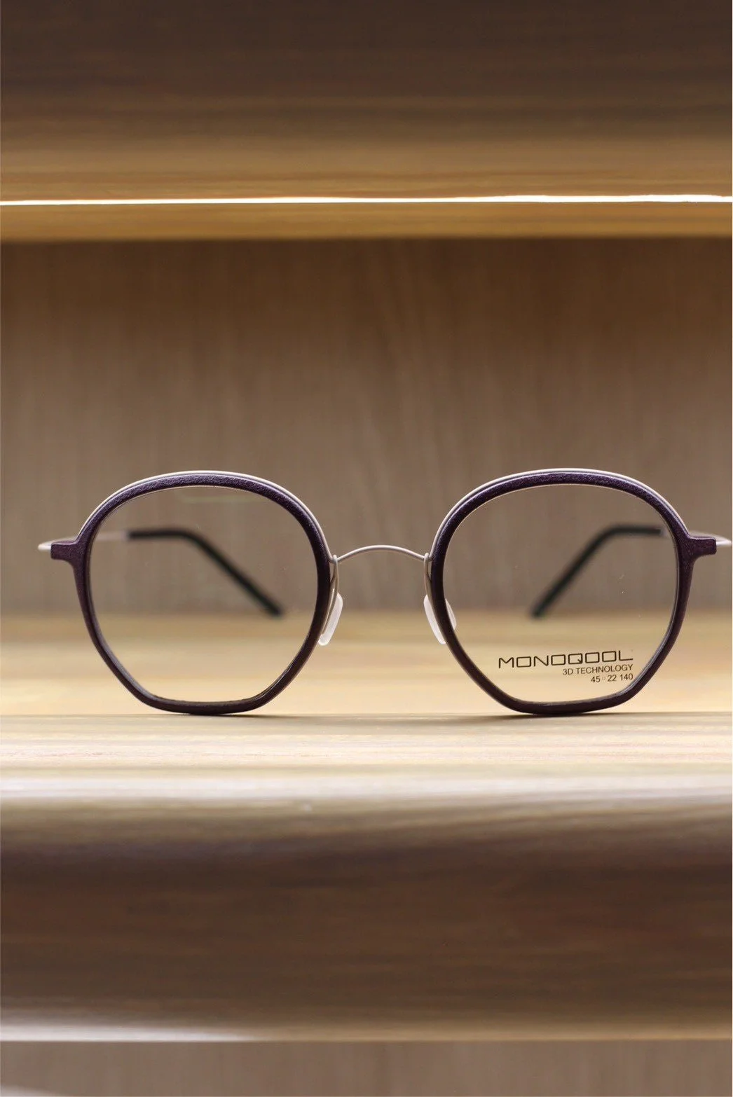 กรอบแว่น Monoqool ทรงห้าเหลี่ยมนุ่ม 45mm หลายสี เขียว ม่วง ชมพู กรมท่า ที่ O33 Vision Solution บางนา