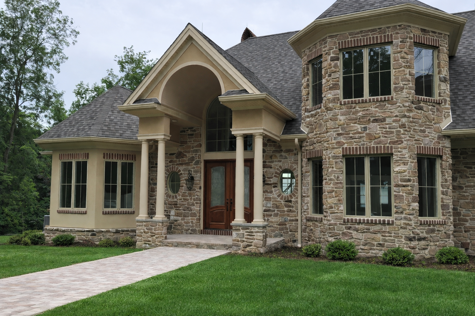 French Country front entry