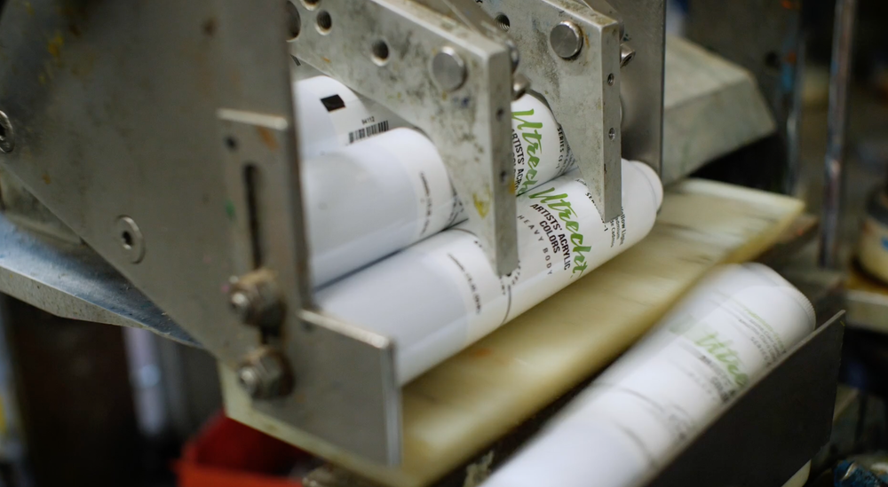 Utrecht paint tubes on the Brooklyn filling line