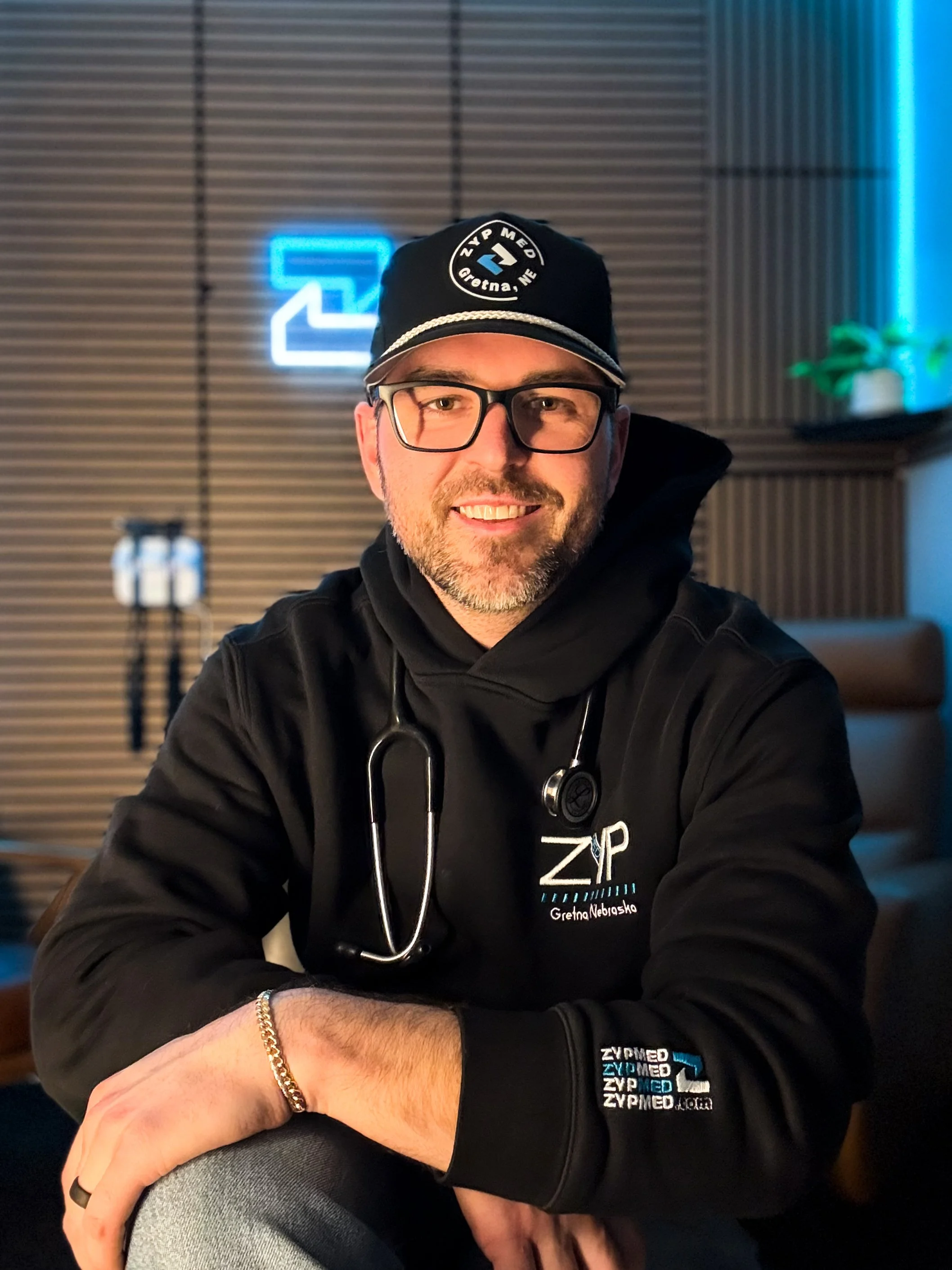 Joshua Peterson, FNP-C — Board Certified Family Nurse Practitioner and owner of ZYP Medical in Gretna, Nebraska, providing telehealth weight loss and men's health services across Nebraska, Iowa, Arizona, South Dakota, Kansas, and Colorado