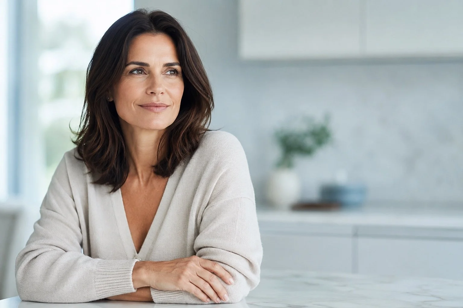 Woman reviewing her hair thinning treatment plan with ZYP Medical