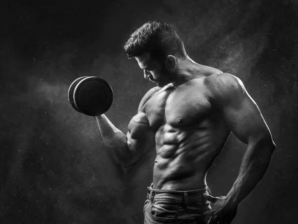 Man achieving peak performance from testosterone therapy