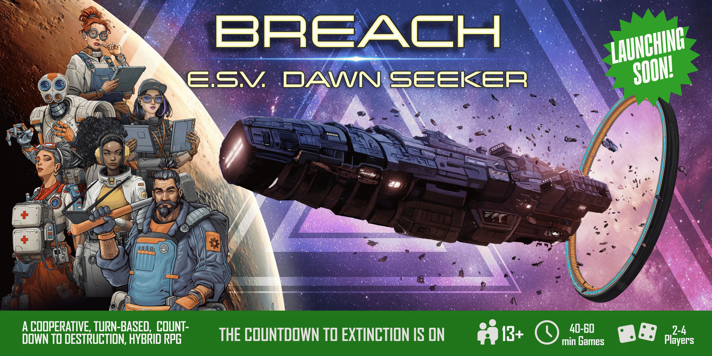 Breach: E.S.V. Dawn Seeker — A cooperative sci-fi board game