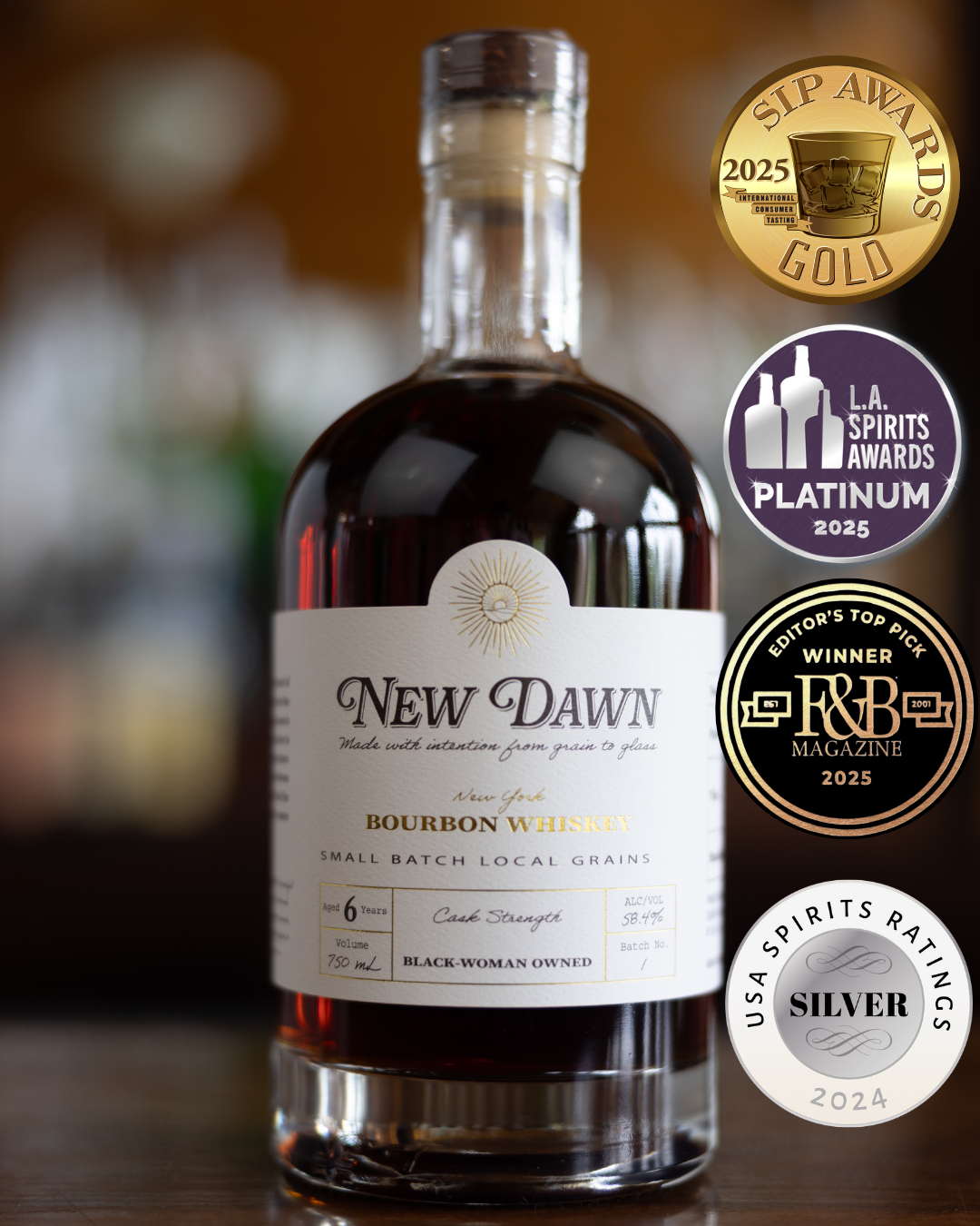 6-Year Bourbon Whiskey bottle