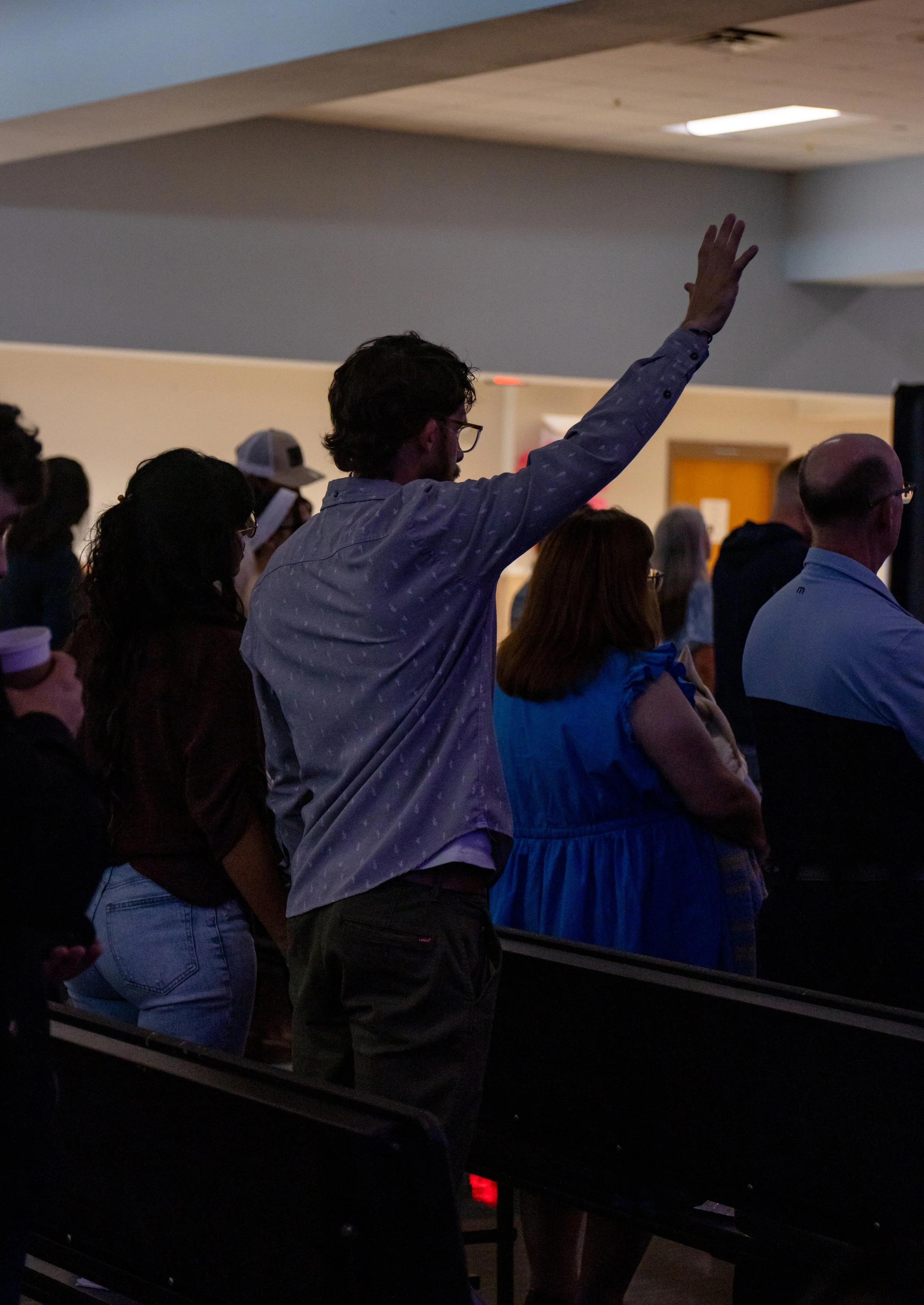 Worship leader leading at Fervent Church