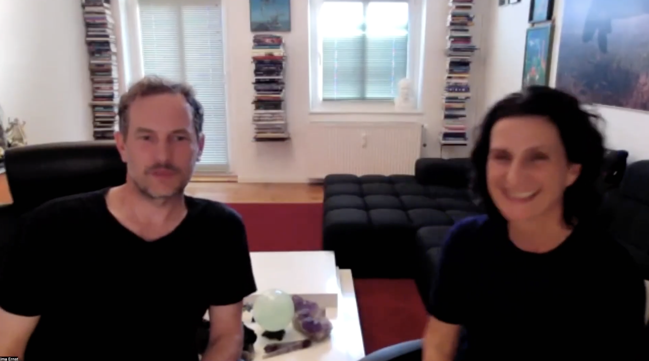 Alma Ernst and Ned Beckett during the Doors Open UNLOCKED session