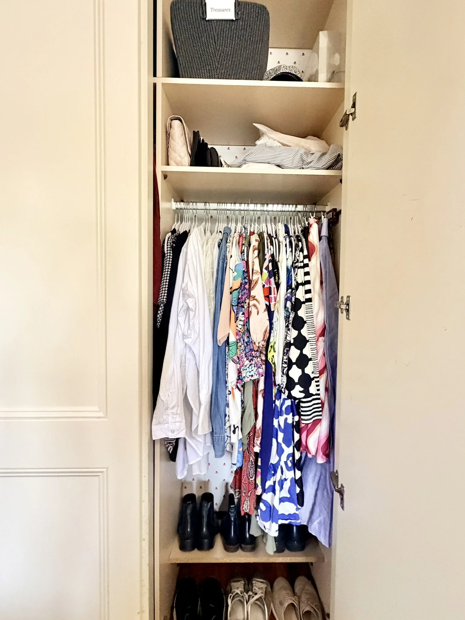 Organised wardrobe after home organisation Inner West Sydney