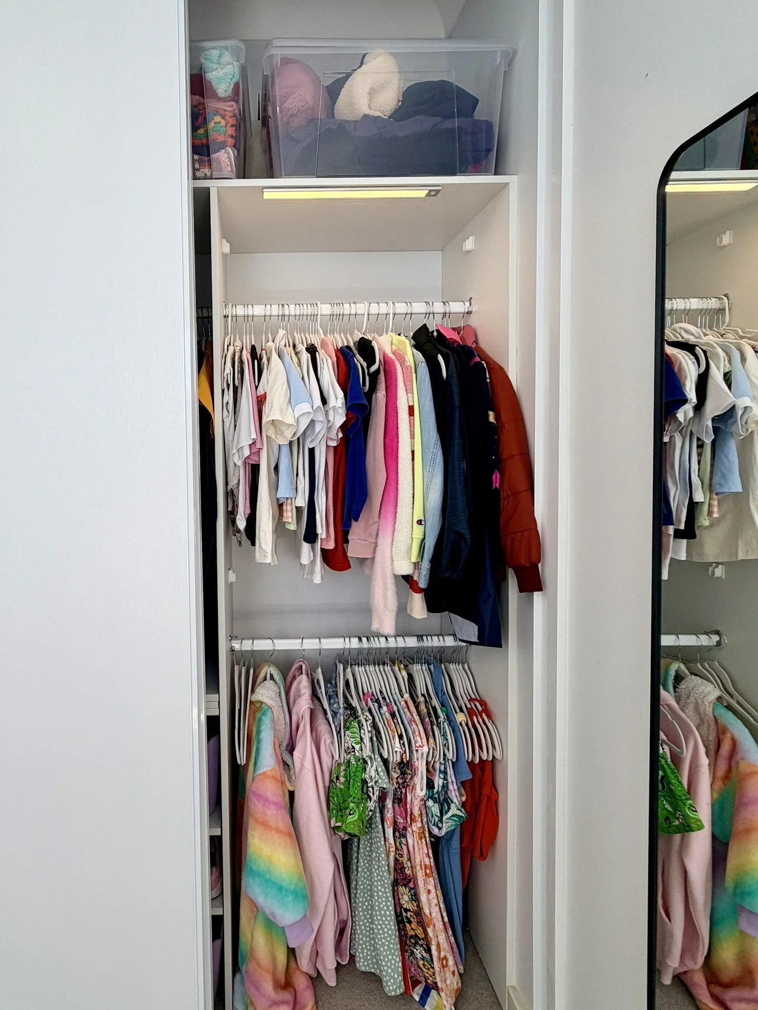 Organised wardrobe after home organisation Inner West Sydney