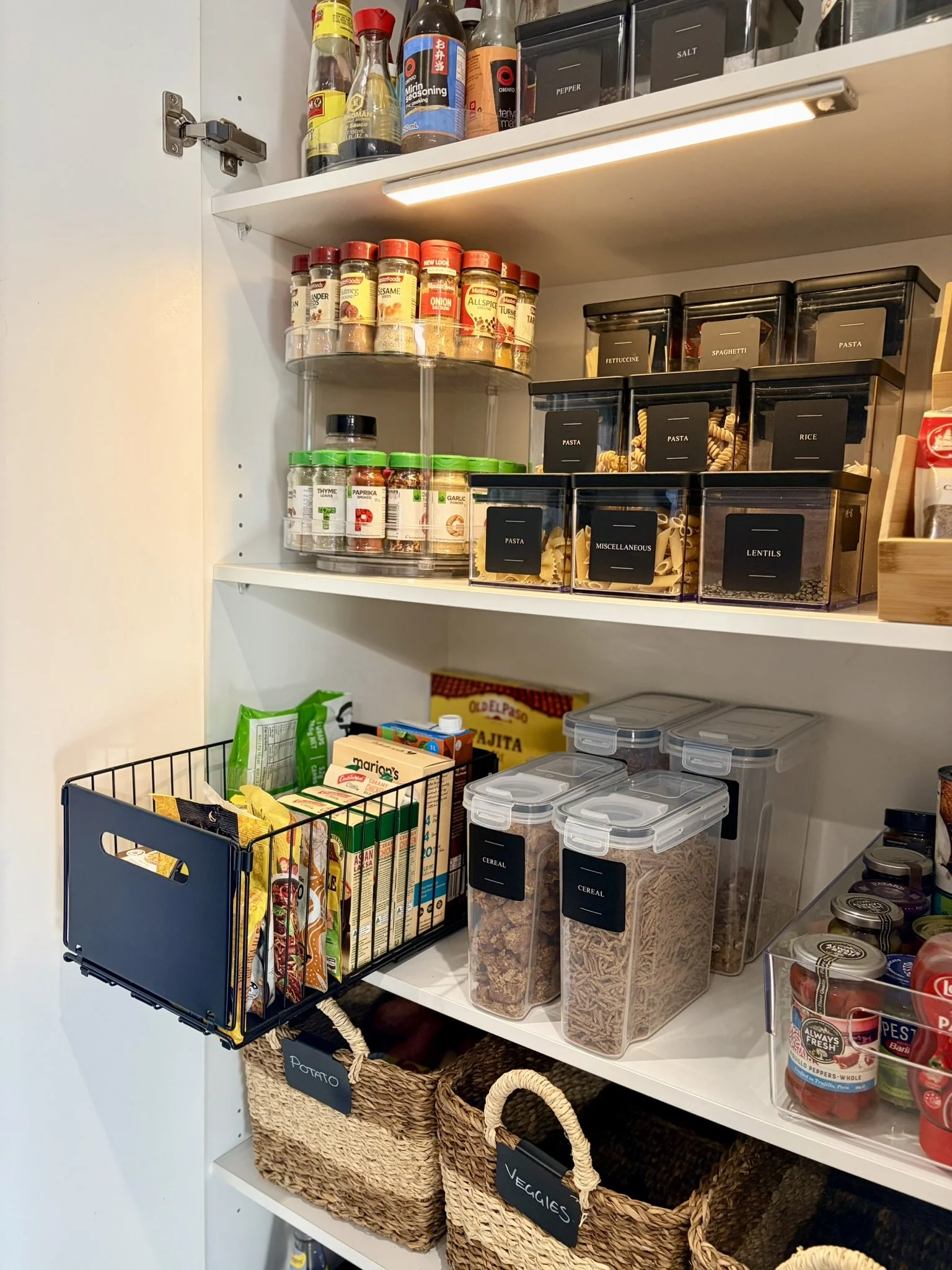 Organised pantry after home organisation Inner West Sydney