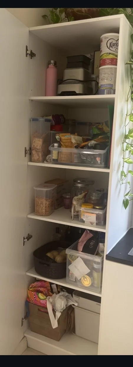 Messy pantry before decluttering Inner West Sydney