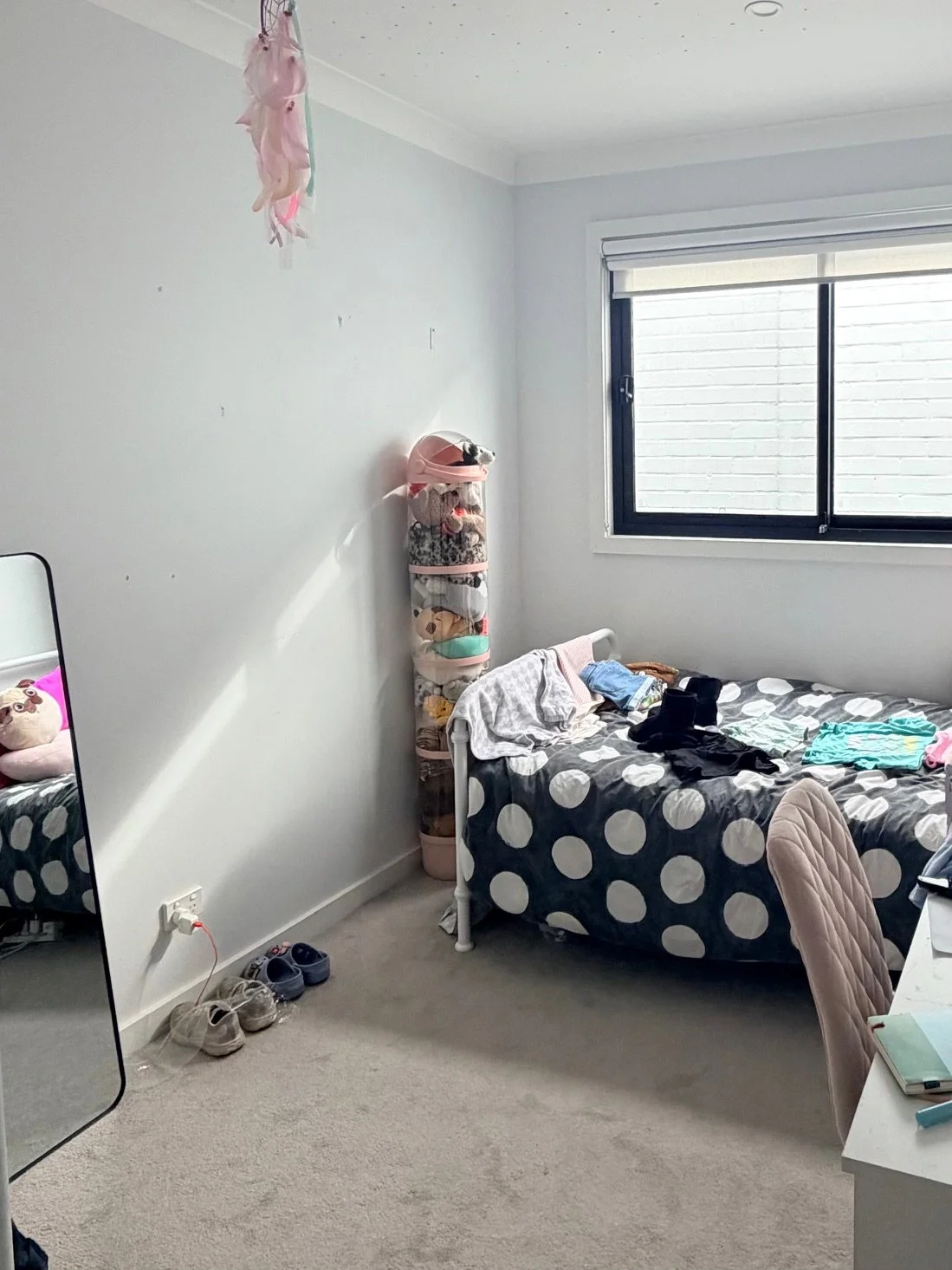 Disorganised kids bedroom before home organisation Inner West Sydney