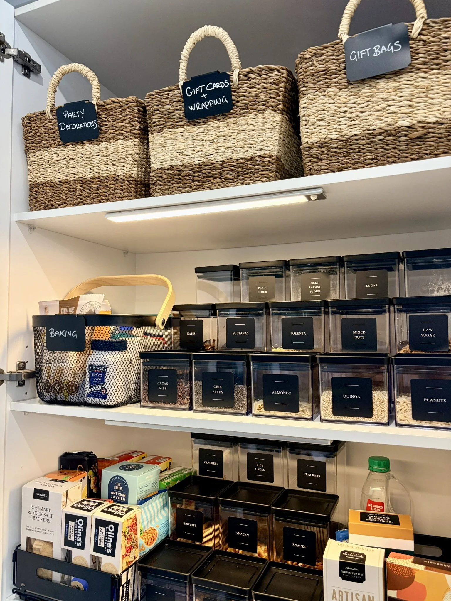 Organised pantry after home organisation Inner West Sydney