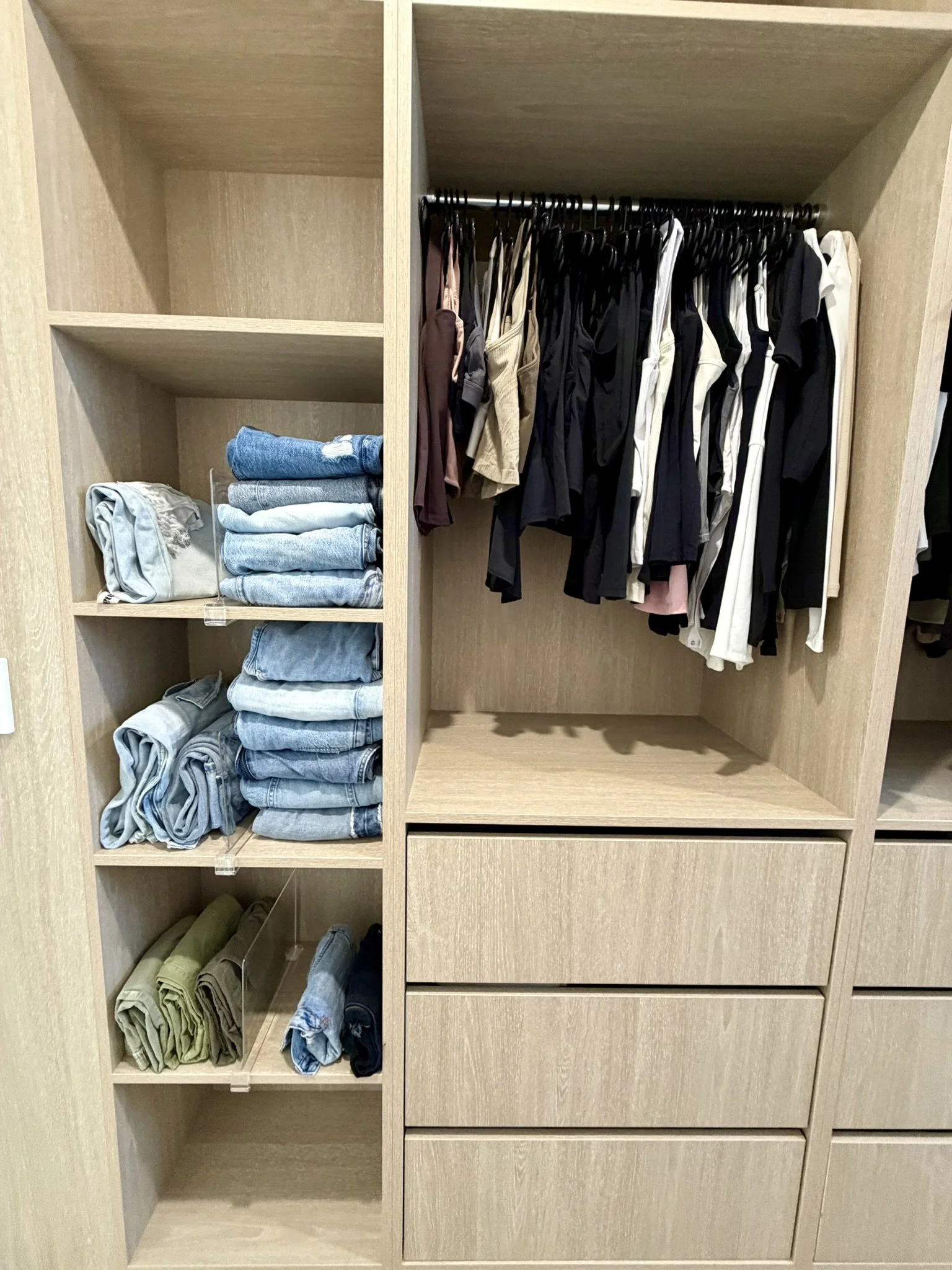 Organised wardrobe after home organisation Inner West Sydney