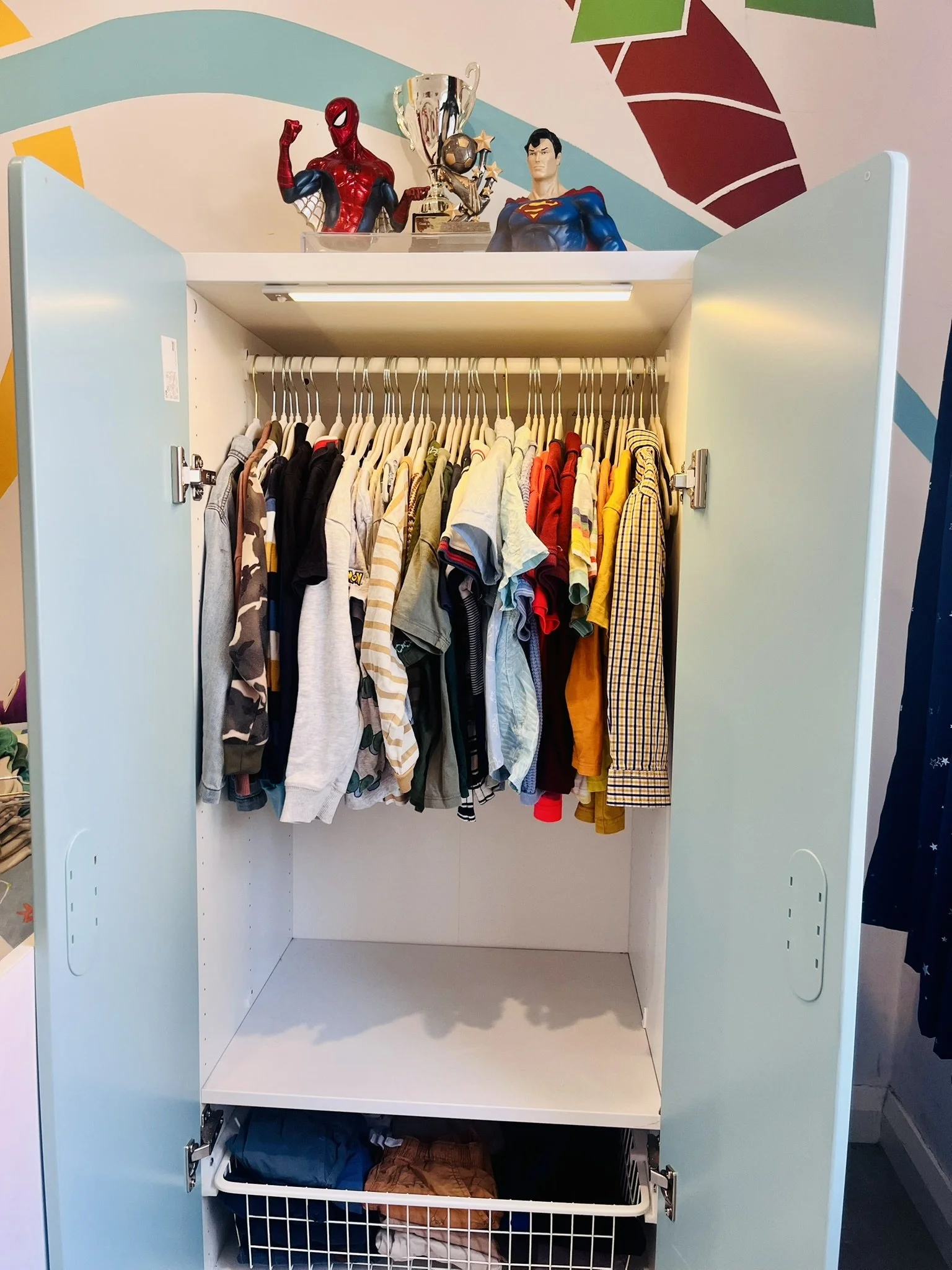 Organised wardrobe after home organisation Inner West Sydney