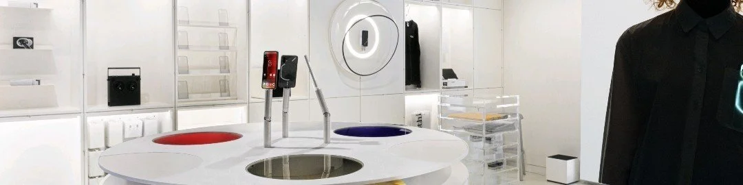 Product displays inside Nothing’s London store