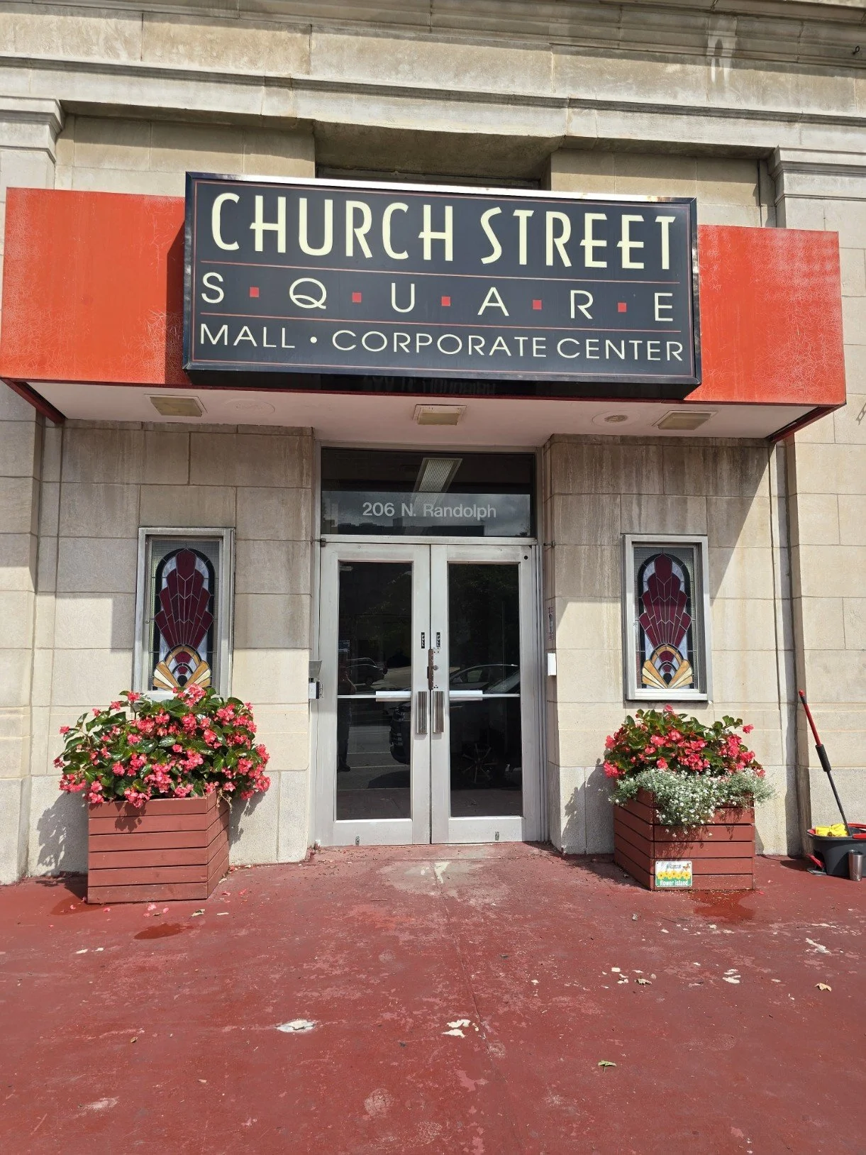 Church Street Square building entrance at 206 N. Randolph