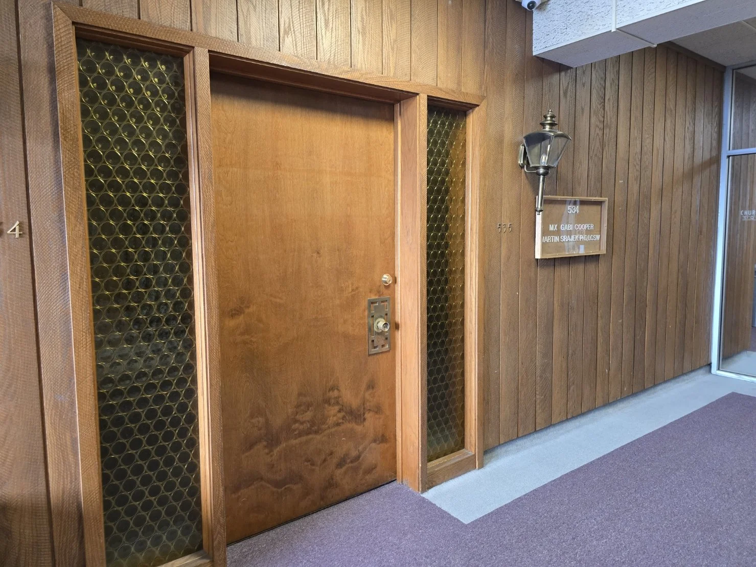 Suite 534 entrance door on the 5th floor