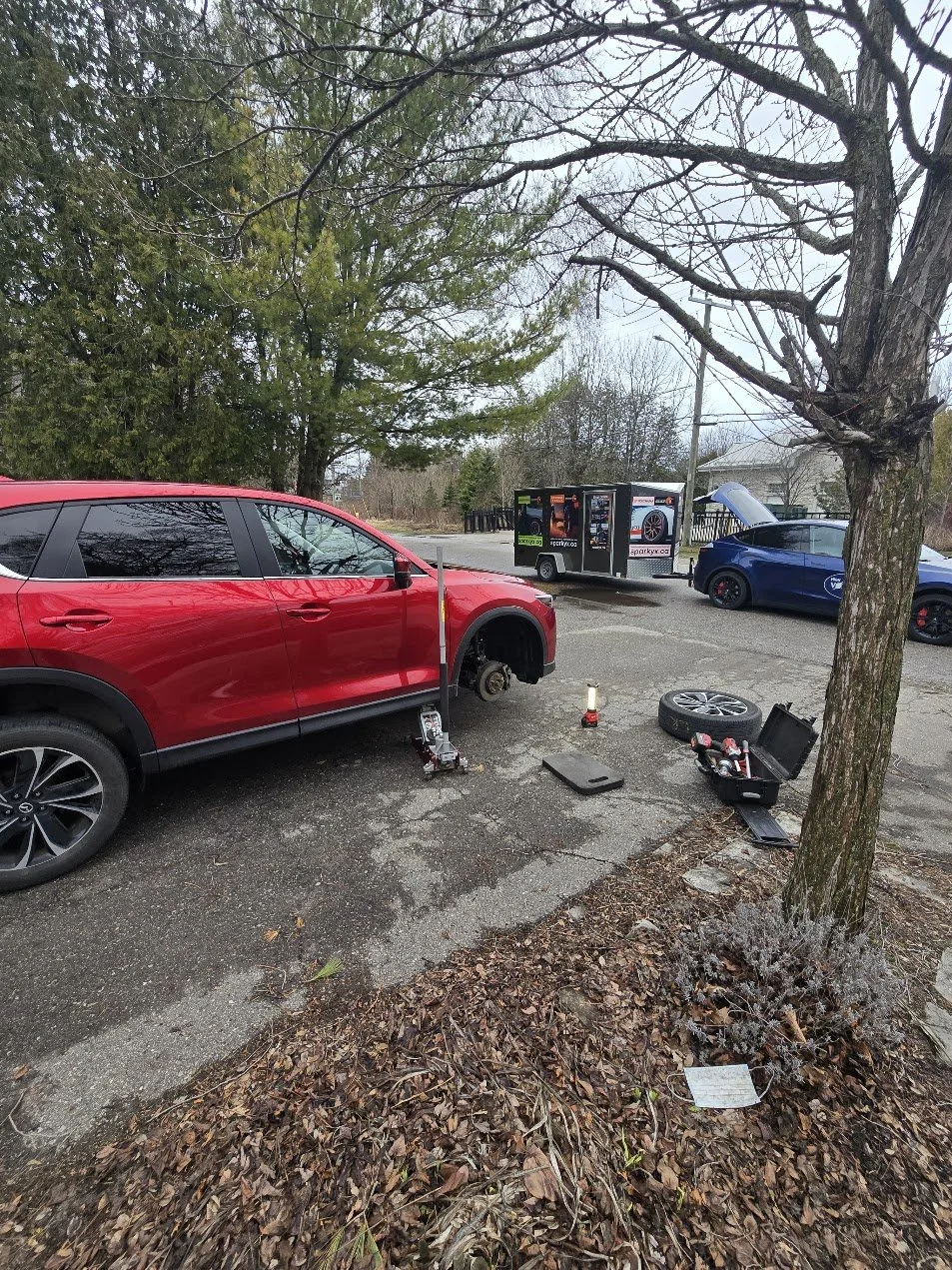 Providing mobile tire service in Pickering, Ontario