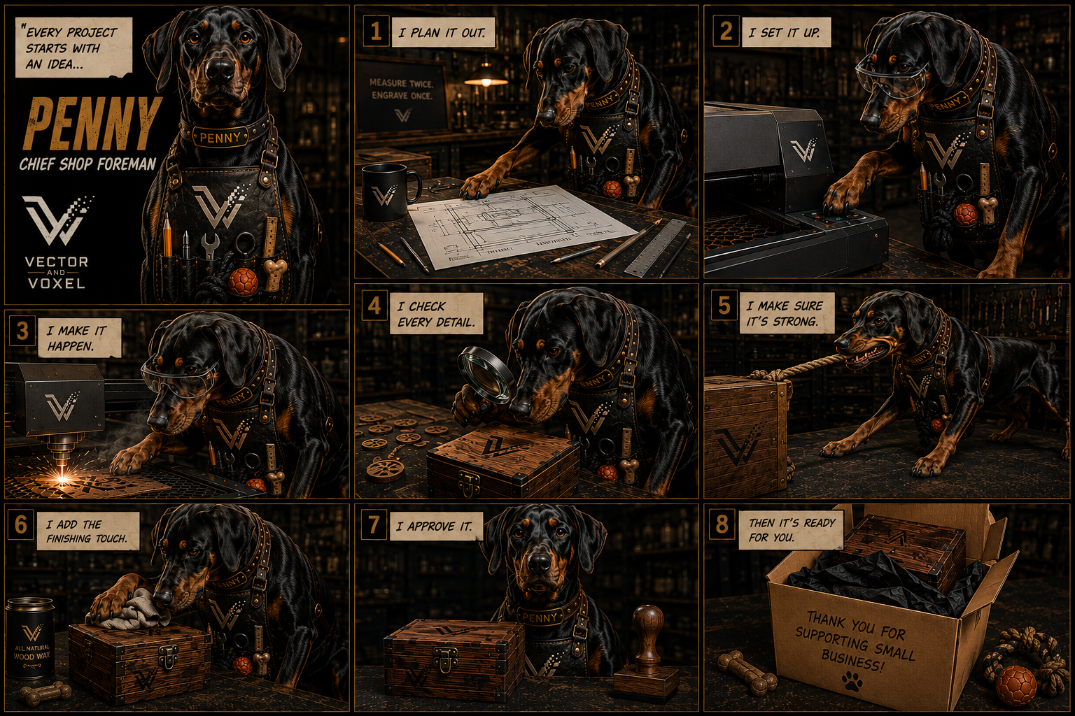 Penny's making process from plan to approval.
