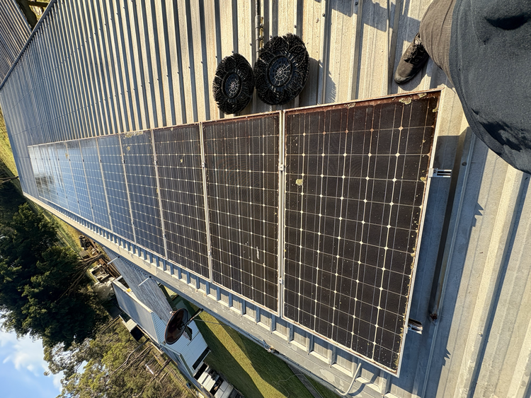 SunWise solar panel cleaning before and after photo 9
