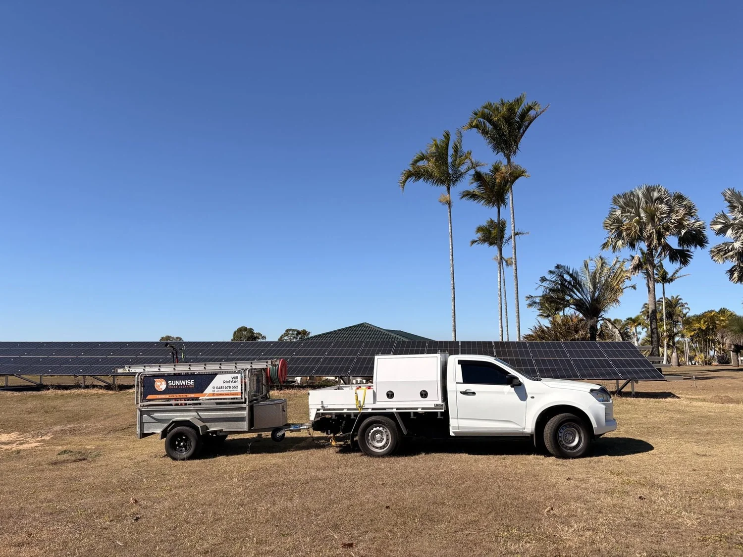 SunWise solar cleaning rig servicing Avenell Heights