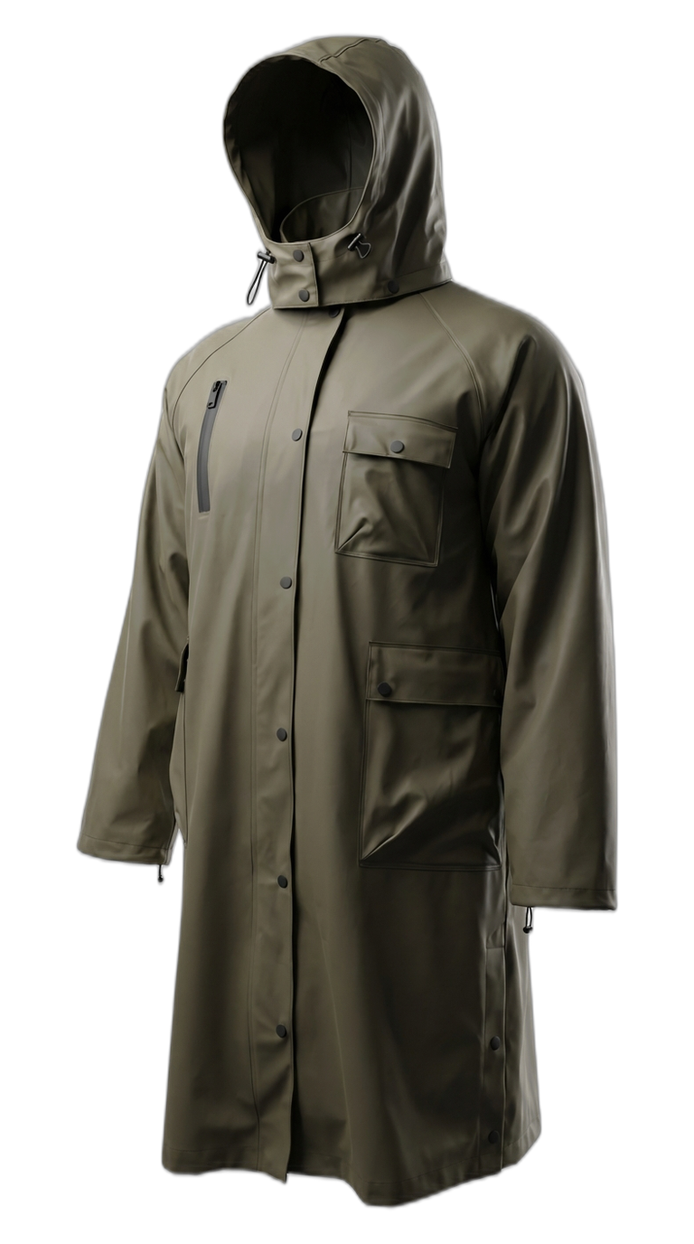 AUDLTS PU TRENCH COAT