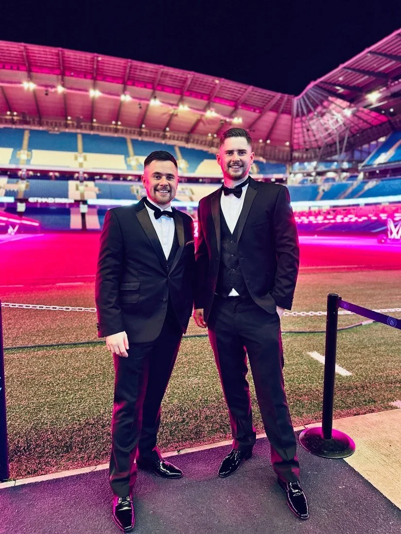 JNG representatives pictured at the Midea event at the Etihad stadium