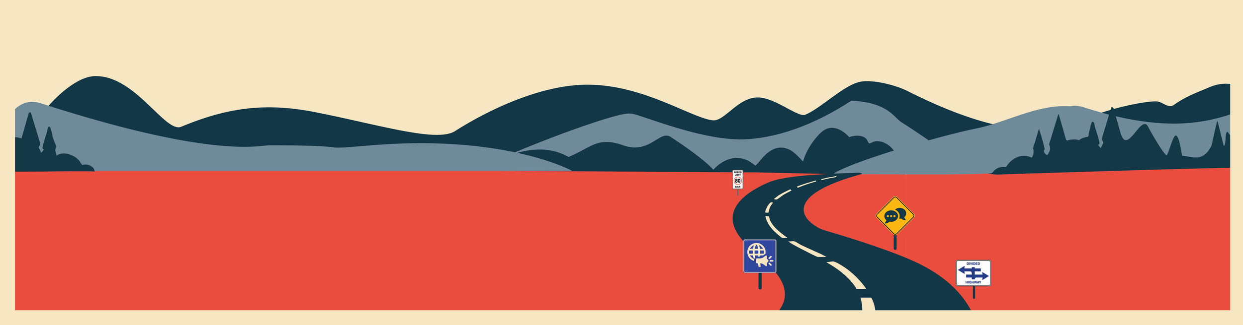 Winding road background graphic