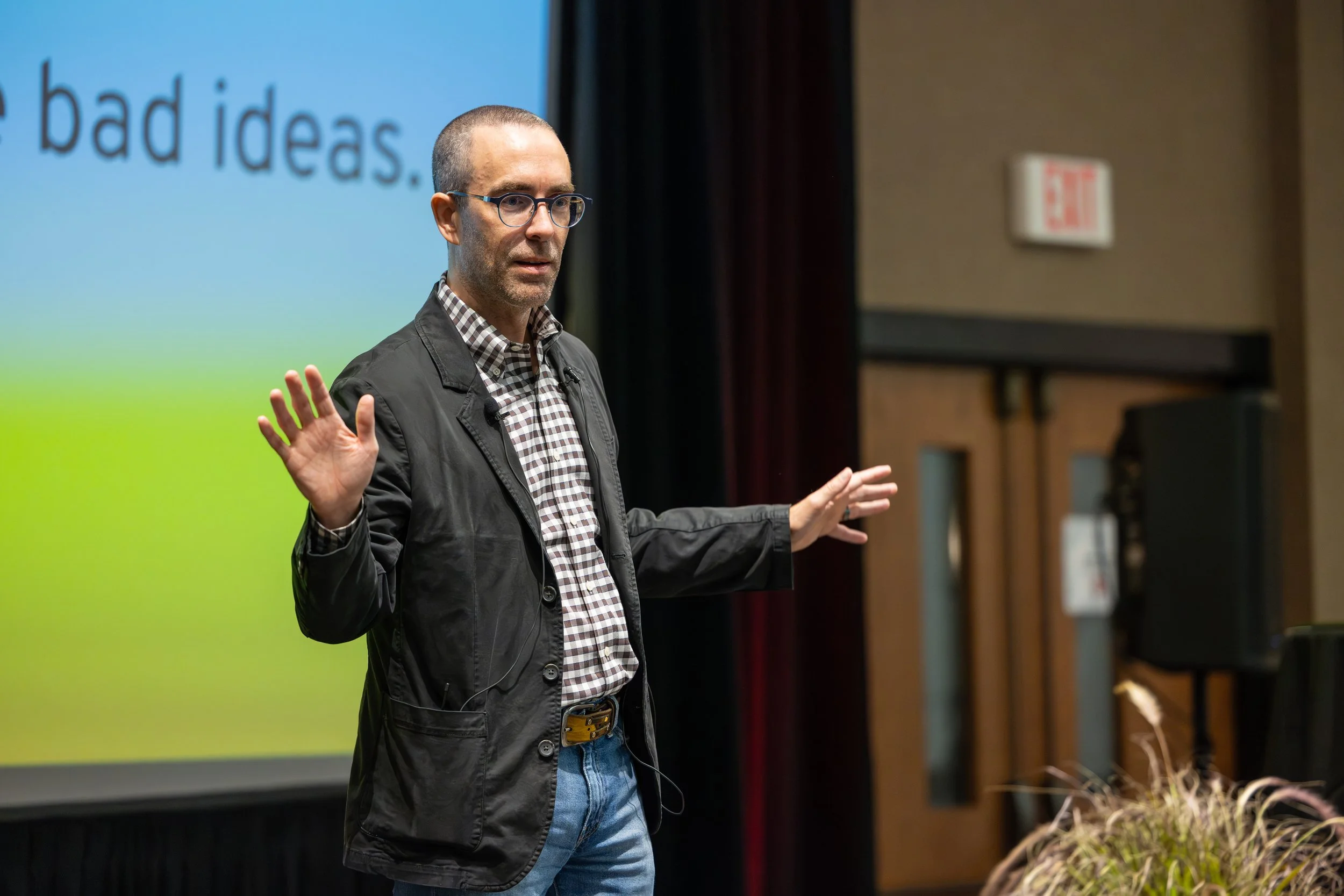 Speaker presenting on stage