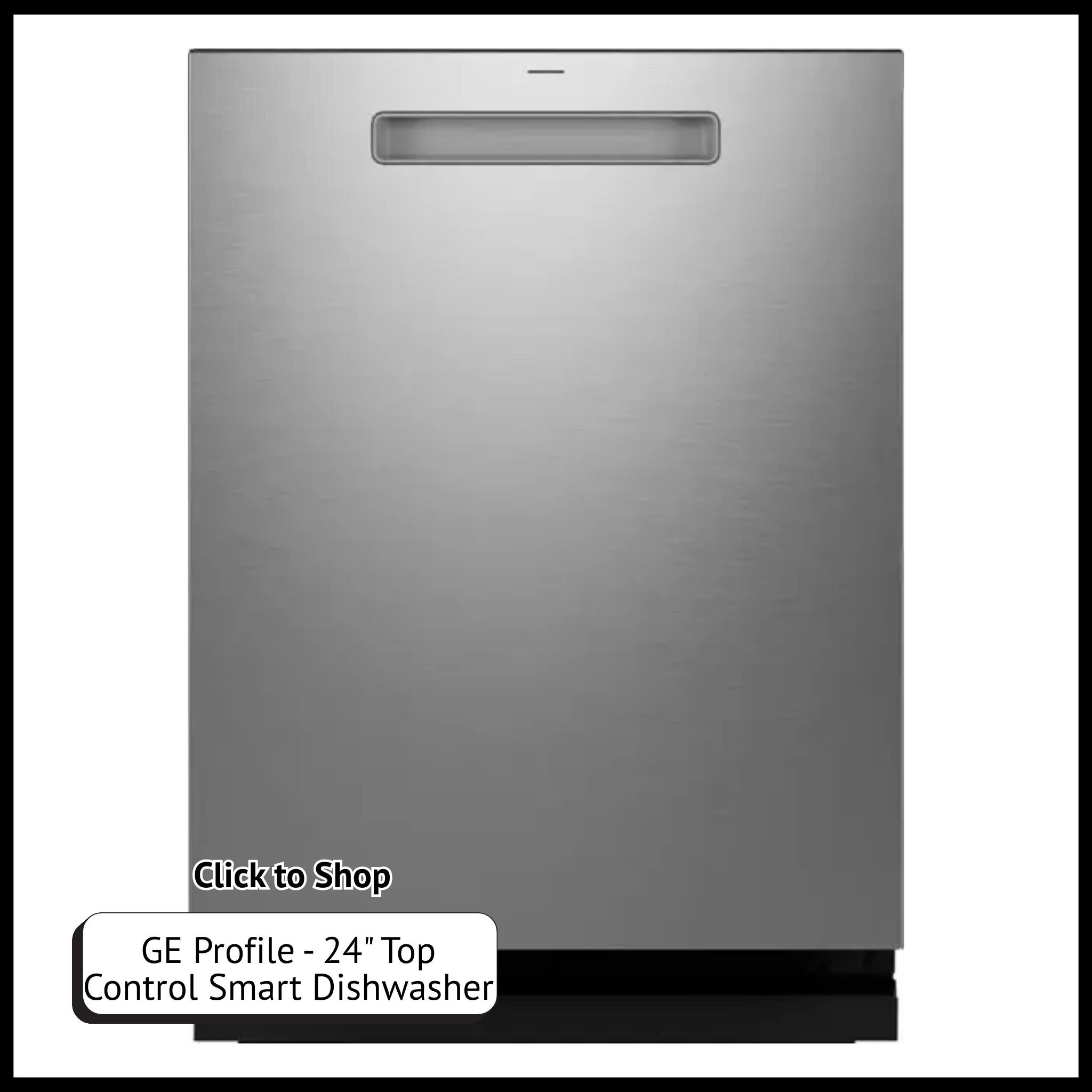 GE Profile 24" Smart Dishwasher – Built-in, top control, stainless steel tub with 3rd rack and Wi-Fi for easy control.
