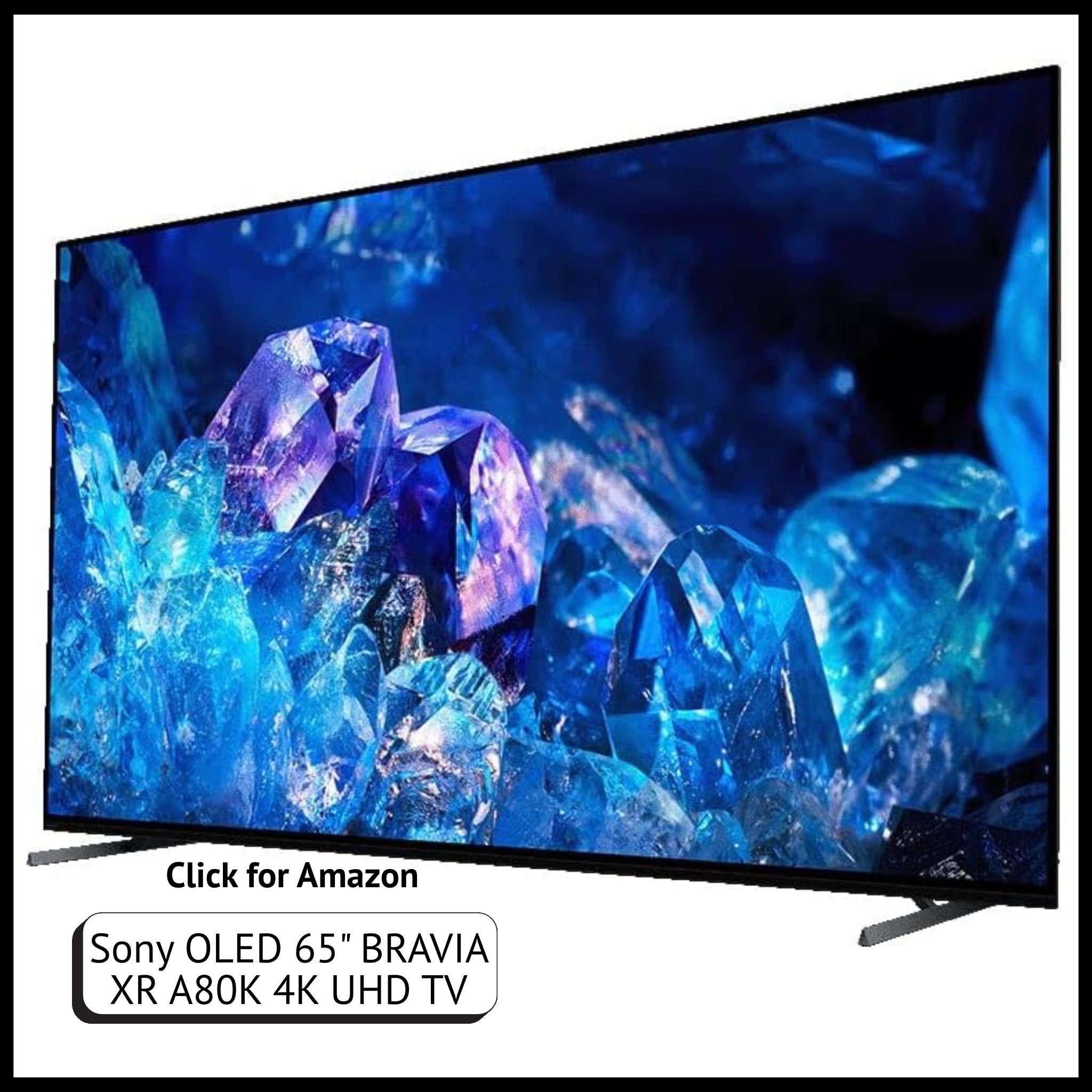 Sony 65-Inch BRAVIA XR A80K OLED 4K TV – Google TV Dolby Vision HDR, smart features, stunning ultra HD cinematic visuals.