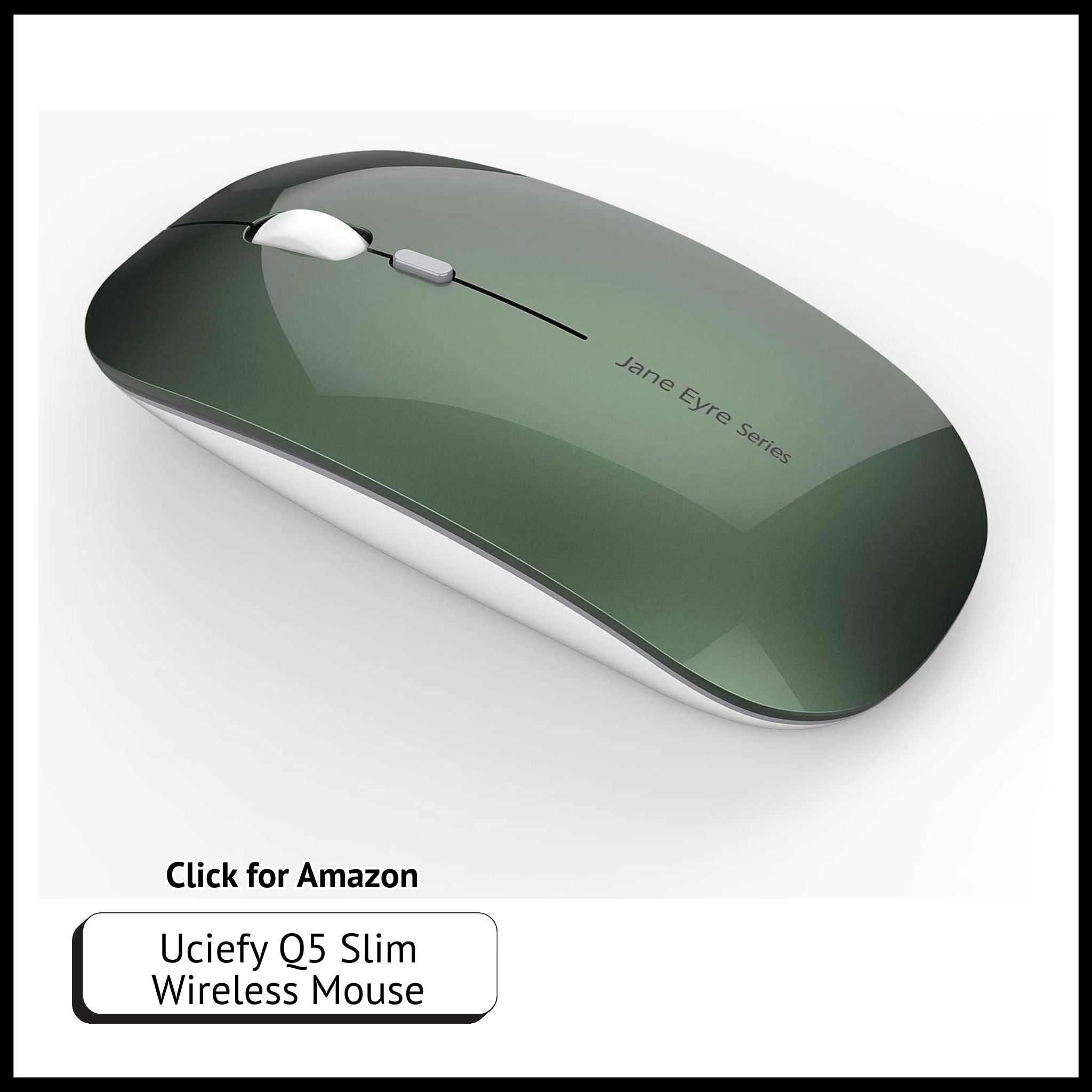 Uciefy Q5 slim wireless mouse – rechargeable, ultra-thin 2.4G silent optical mouse for laptops and desktops