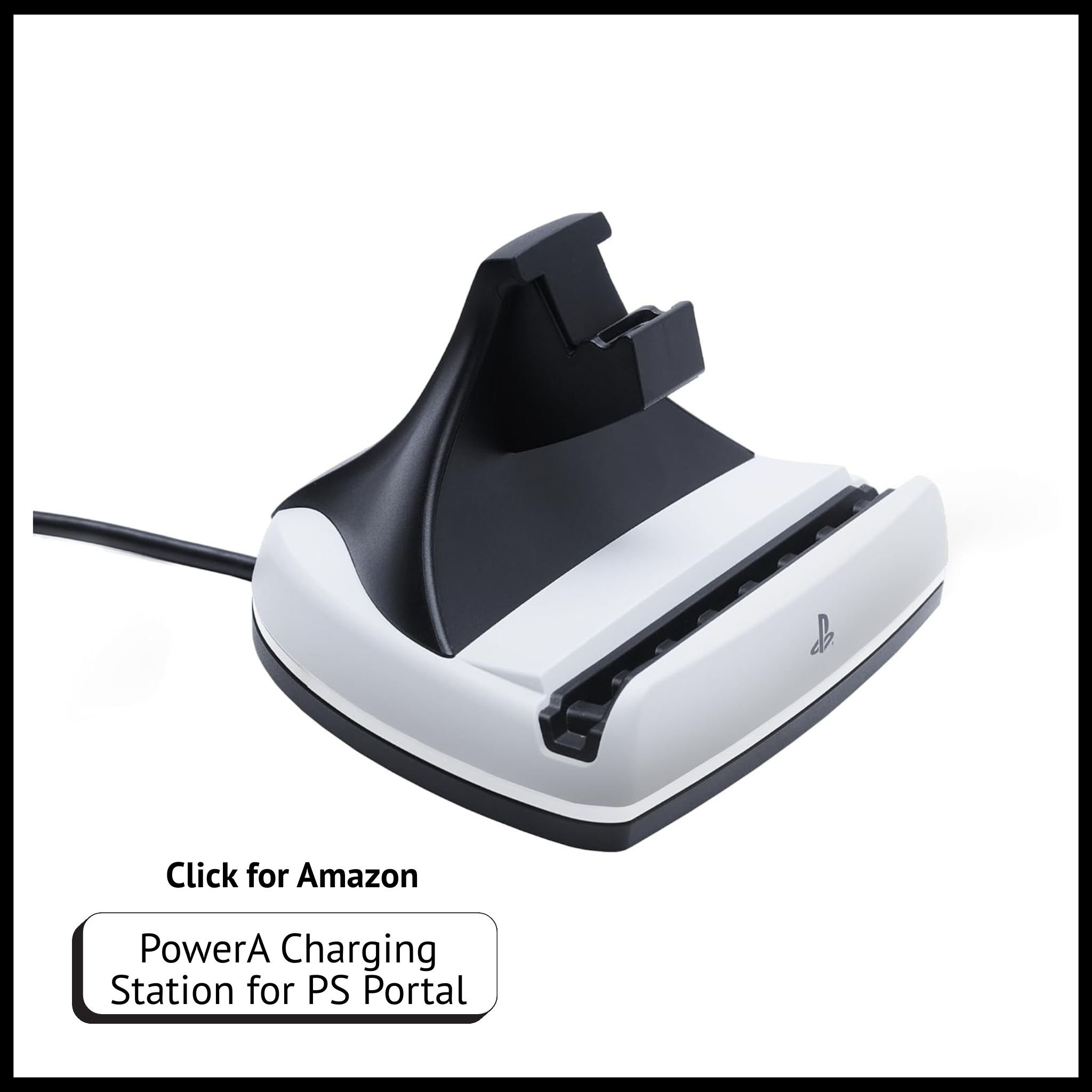 PowerA Charging Station for PlayStation Portal – RGB-lit dock with Lumectra lighting, fast charging, and sleek modern design
