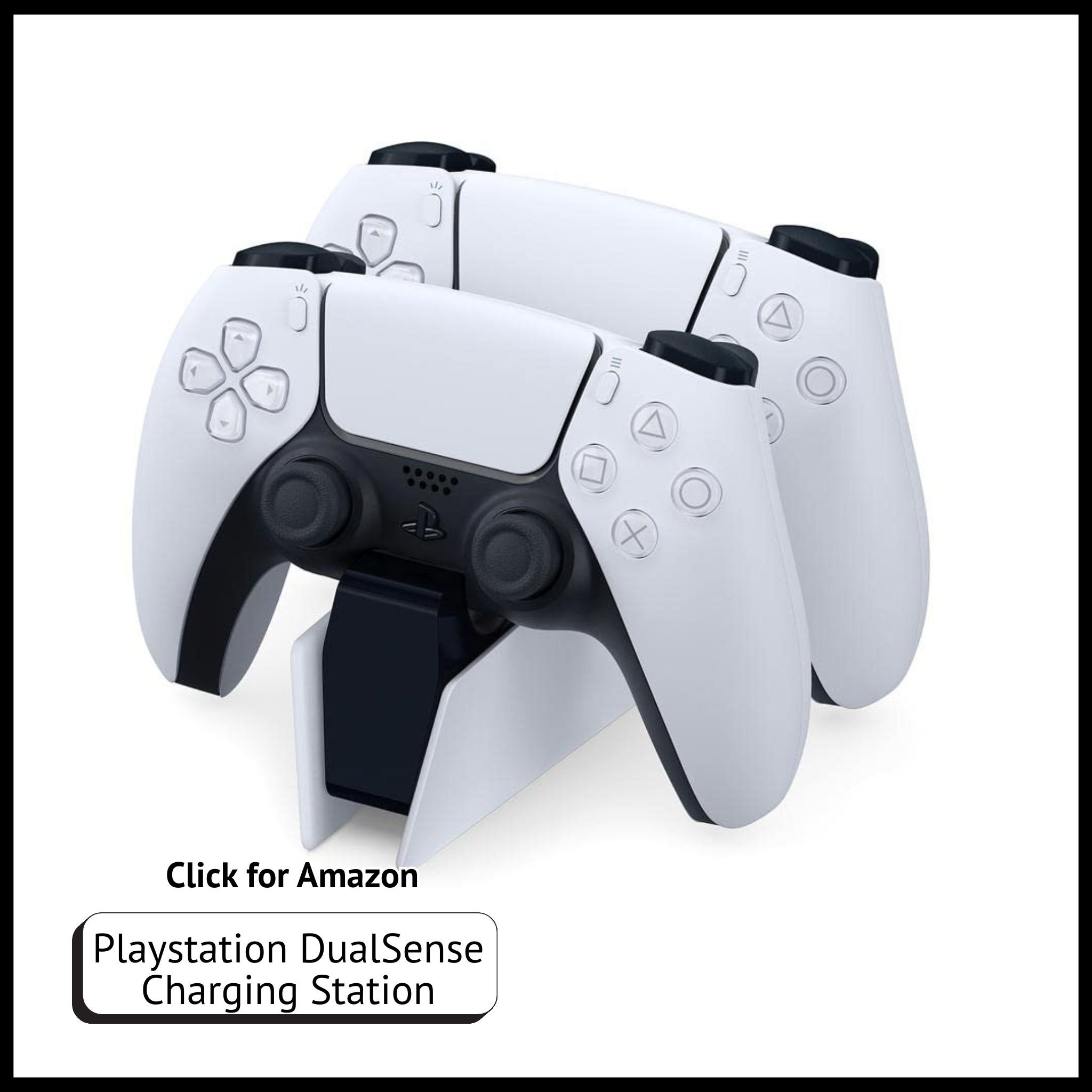 PlayStation DualSense Charging Station – fast, organized controller dock for charging two PS5 controllers simultaneously.