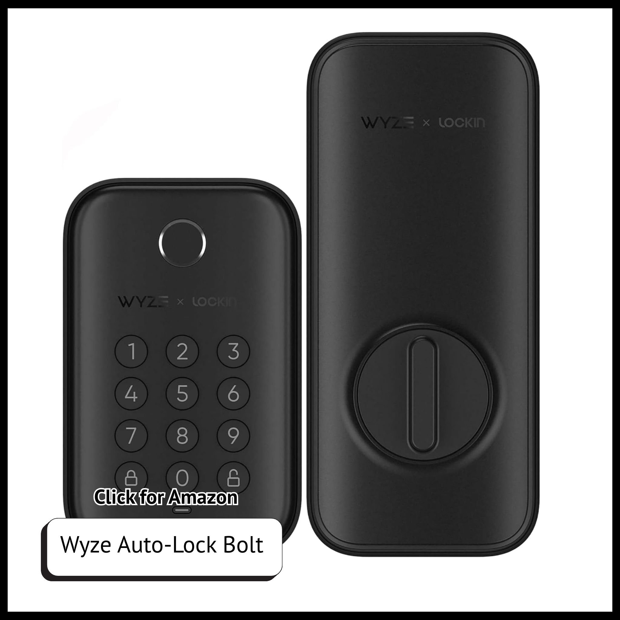 Wyze Auto-Lock Bolt smart deadbolt with fingerprint unlock, backlit keypad, secure electronic keyless entry for home doors.