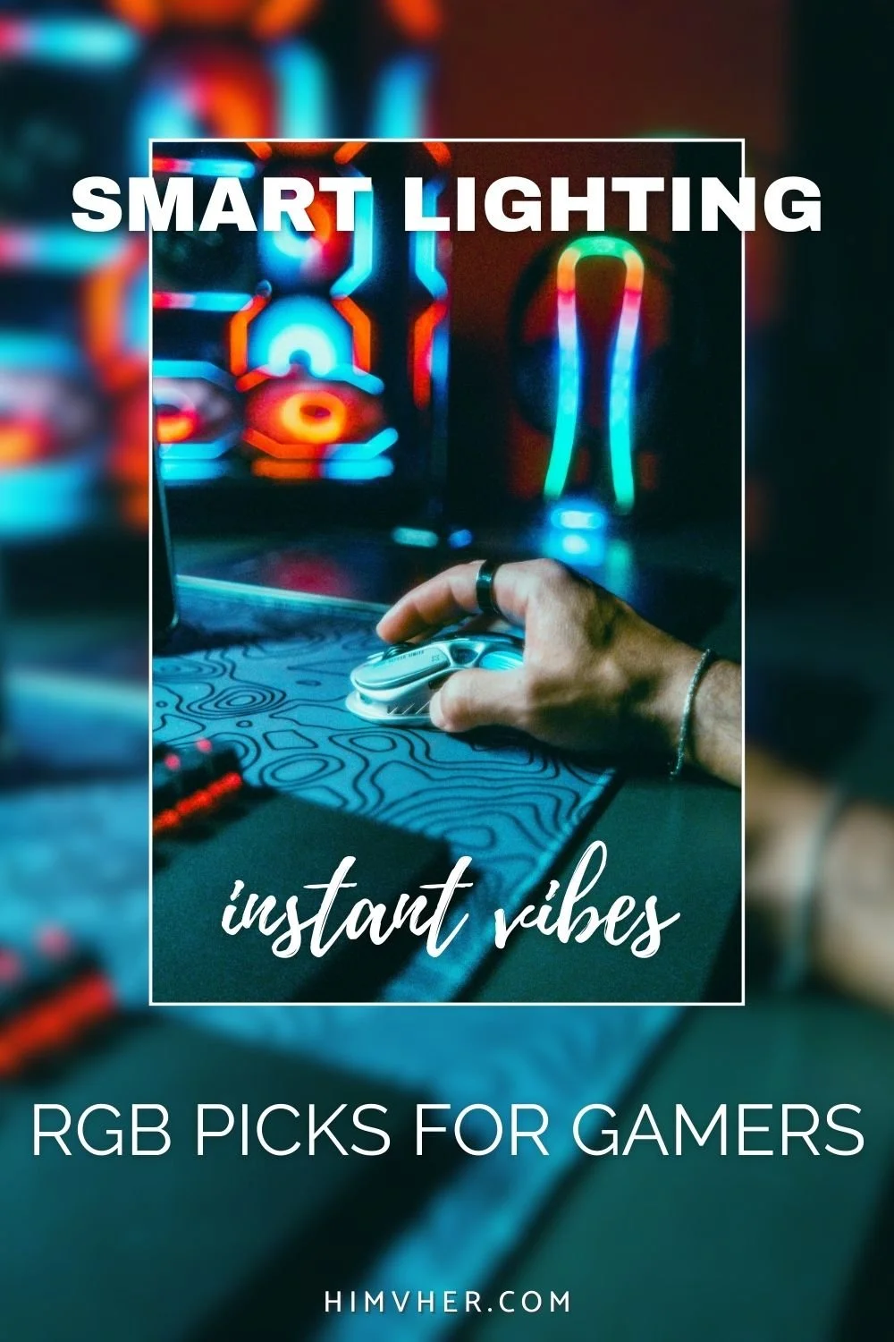 Smart RGB gaming lights and accessories creating immersive vibes with colorful desk setup for gamers