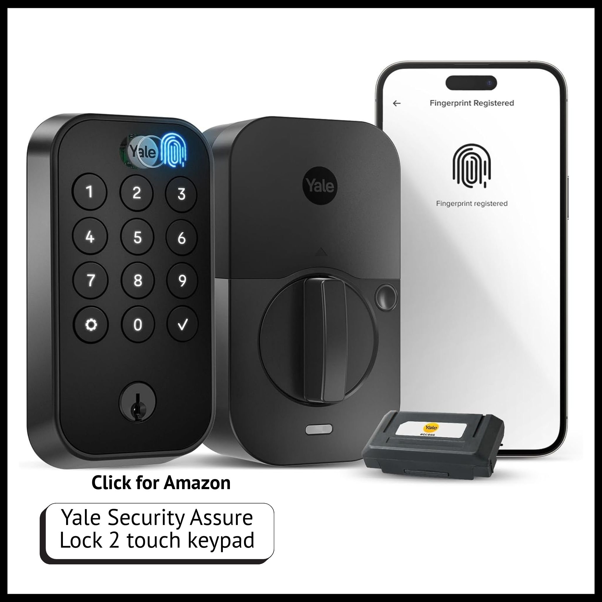 Yale Assure Lock 2 Touch – Wi-Fi smart lock with fingerprint access, touchscreen keypad, app control for keyless door entry.