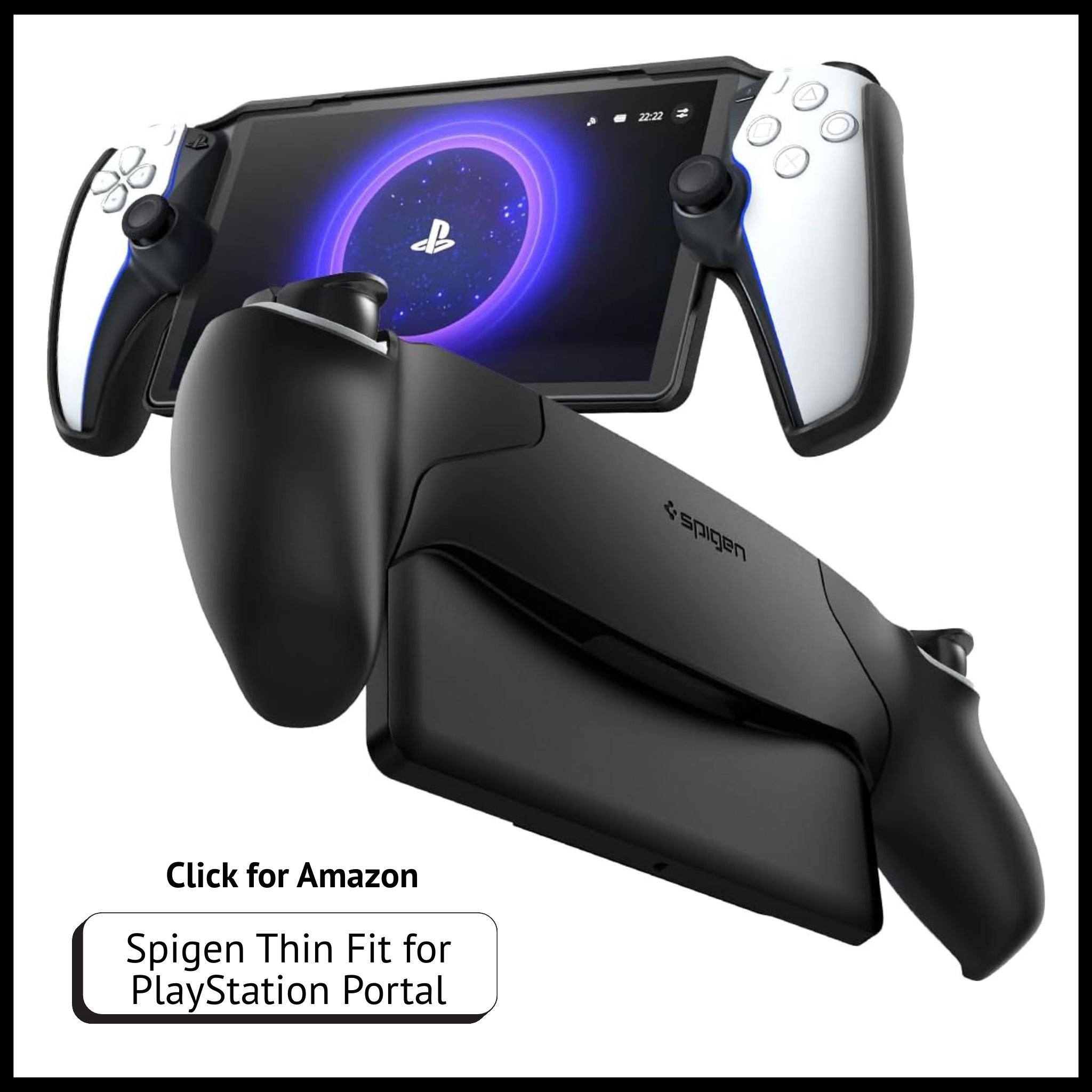 Spigen Thin Fit case for PlayStation Portal – slim snap-on cover for everyday scratch protection and lightweight portability