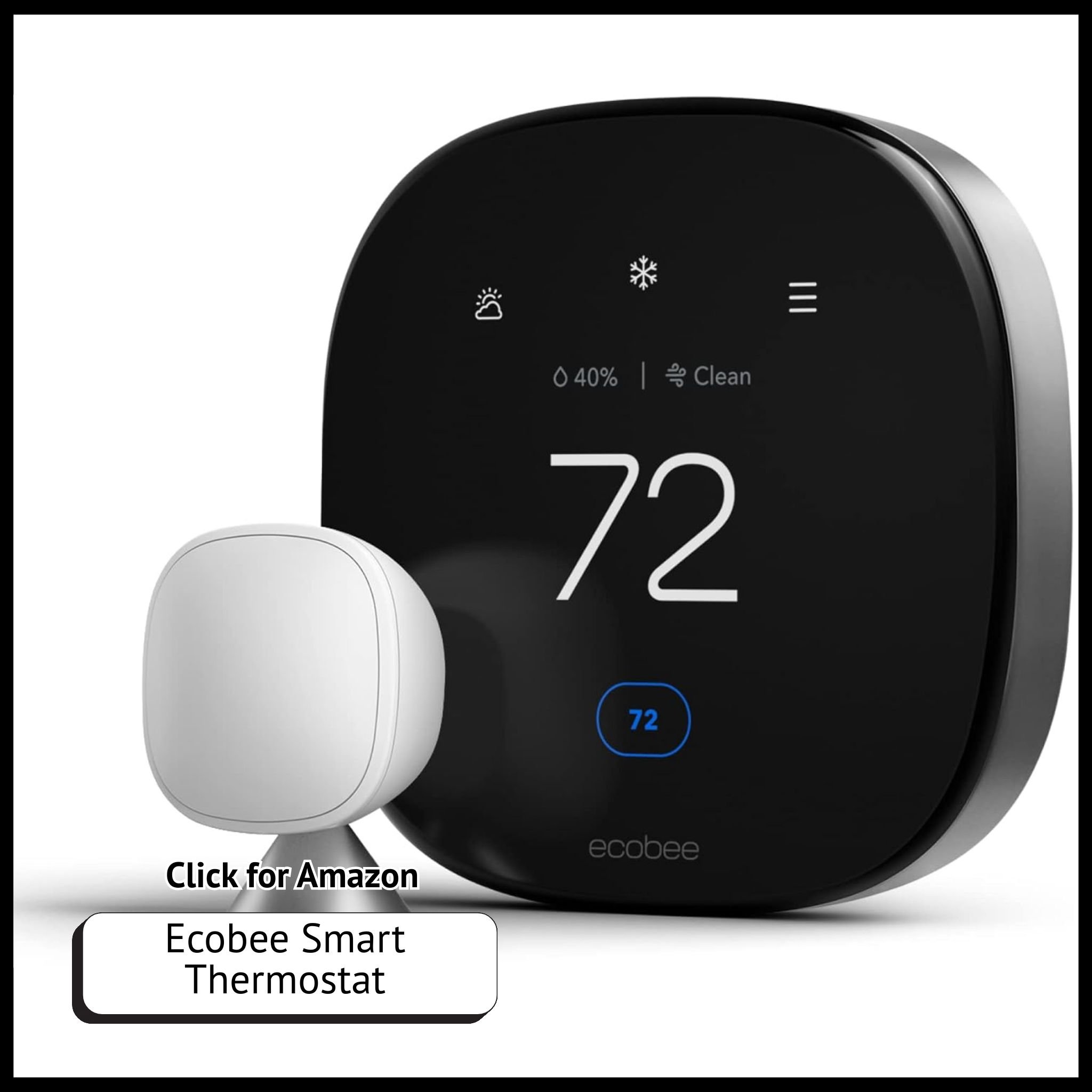 Ecobee smart thermostat – energy-saving WiFi thermostat with voice control and sleek touchscreen design